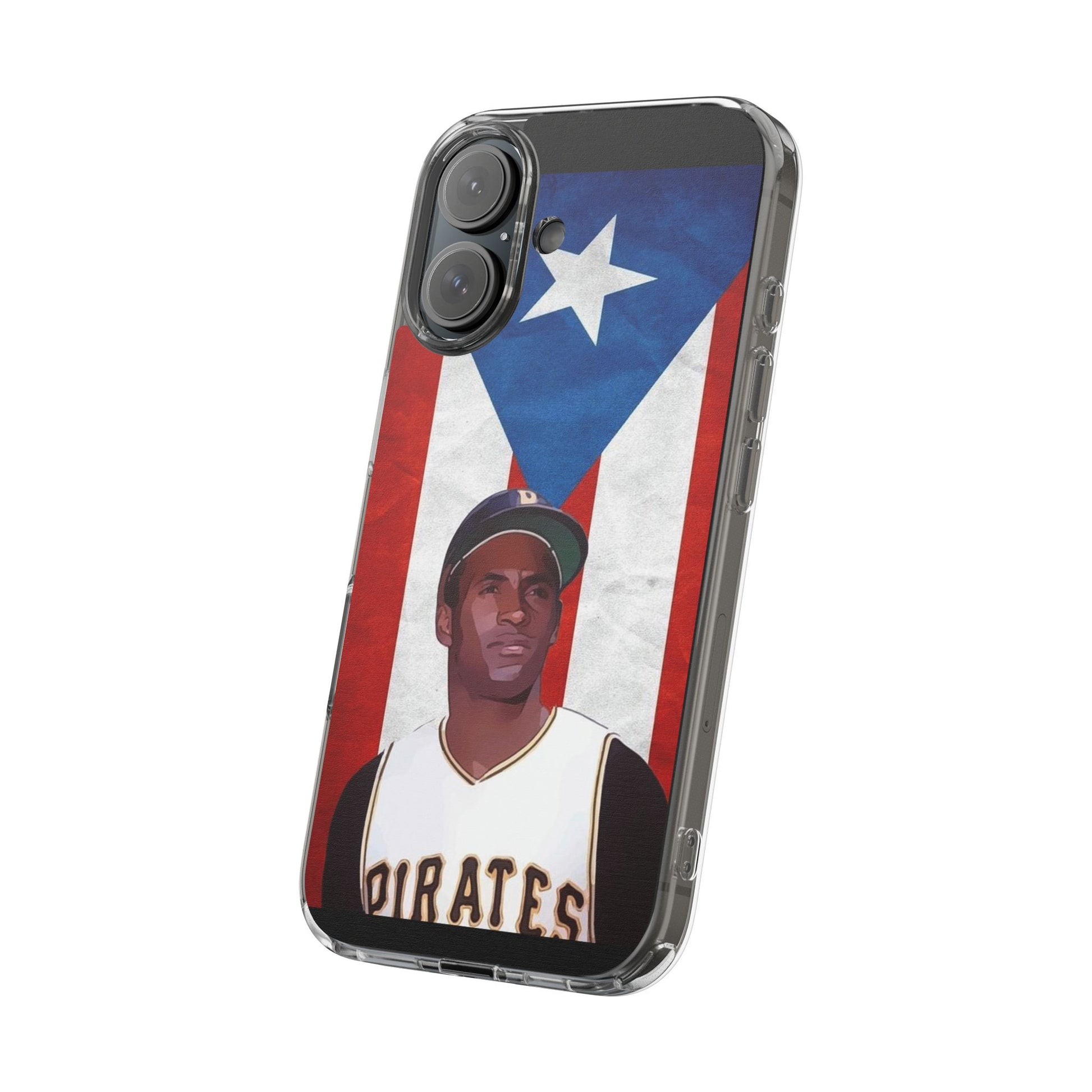 Puerto Rican Baseball Legend Clemente inspired Protective Iphone, Samsung case