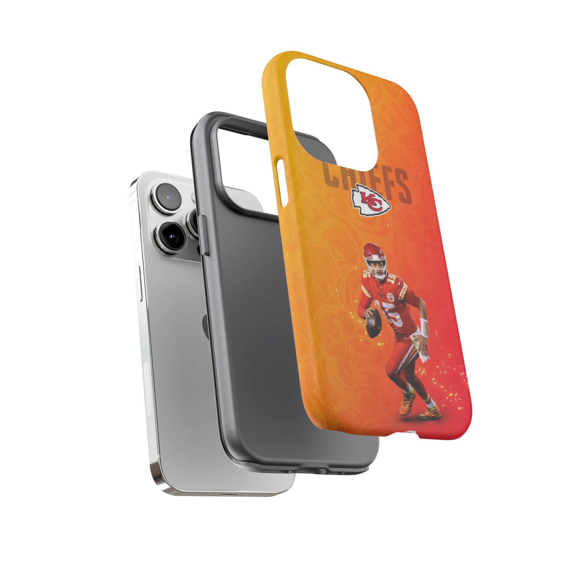 Kansas City Chiefs Patrick Mahomes Football Tough Cases for iPhones, Samsung, and Pixel