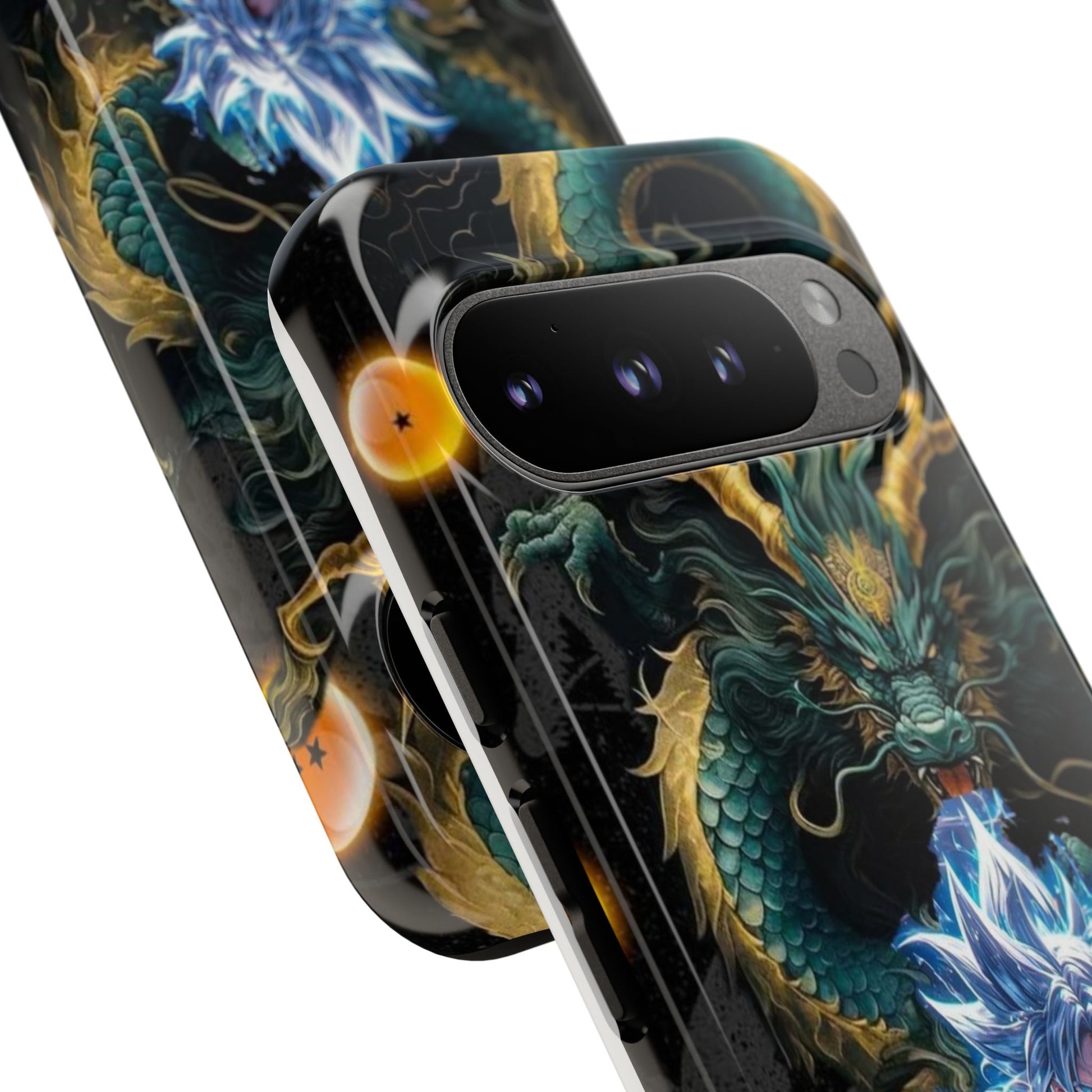 Anime Goku x Shenron Dragonball Z Tough Cases for iPhones, Samsung, and Pixel