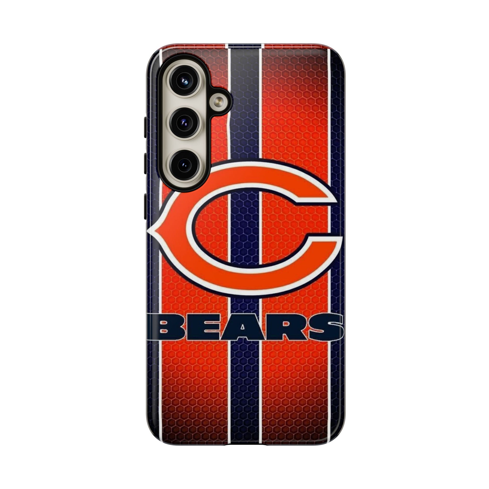 Chicago Bears Stripes Football Phone Case, Tough Cases for iPhones, Samsung, and Pixel