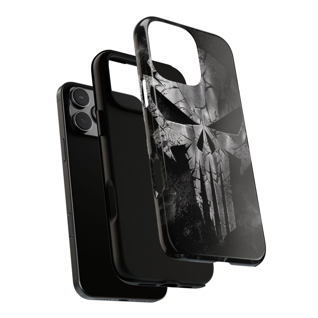 The Punisher Logo Art Tough Cases for iPhones, Samsung, and Pixel