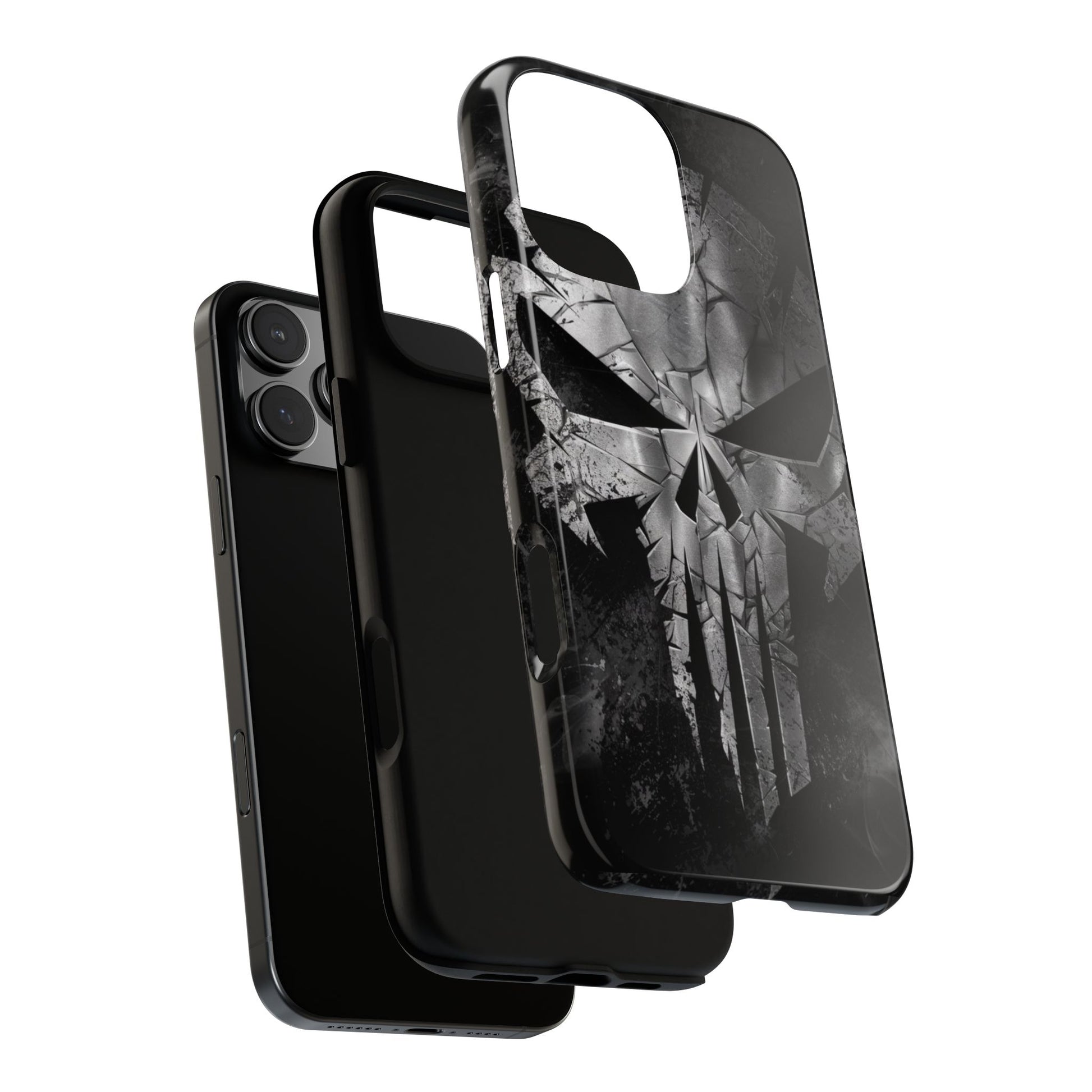 The Punisher Logo Art Tough Cases for iPhones, Samsung, and Pixel