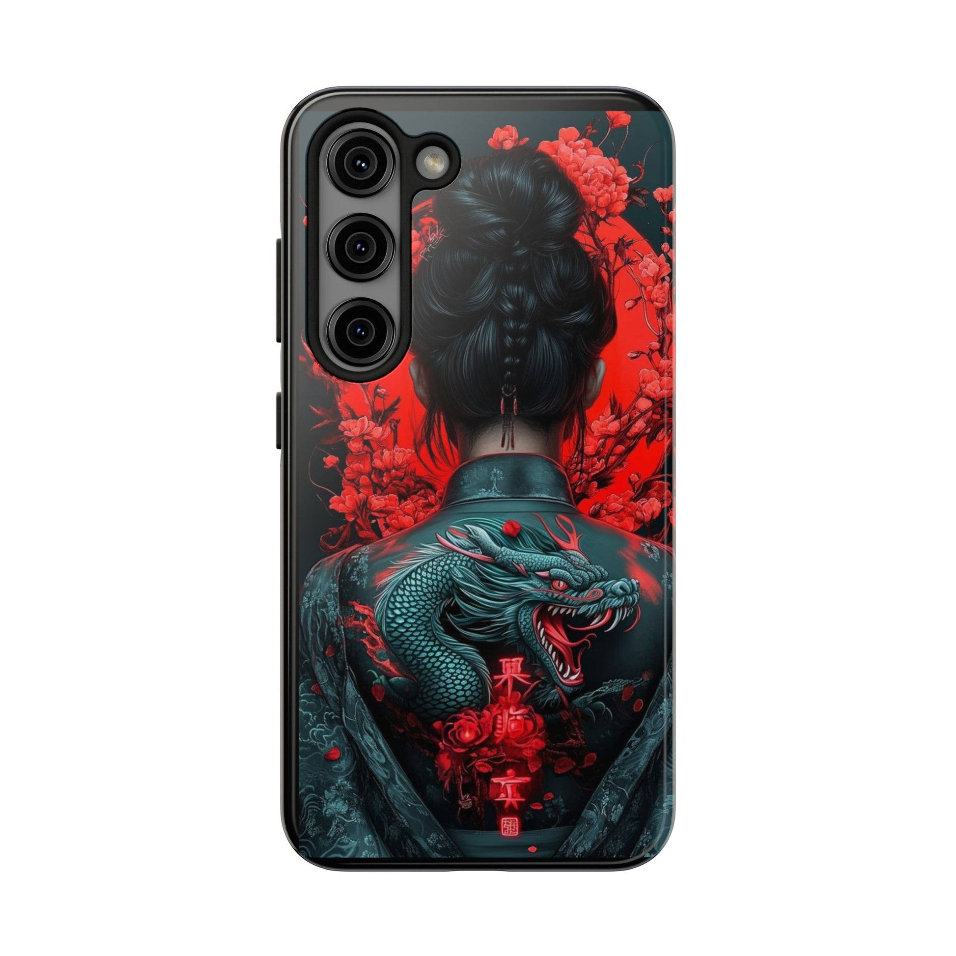 Dragon Geisha Japanese Design Phone Cases for iPhone & Samsung Galaxy Phones