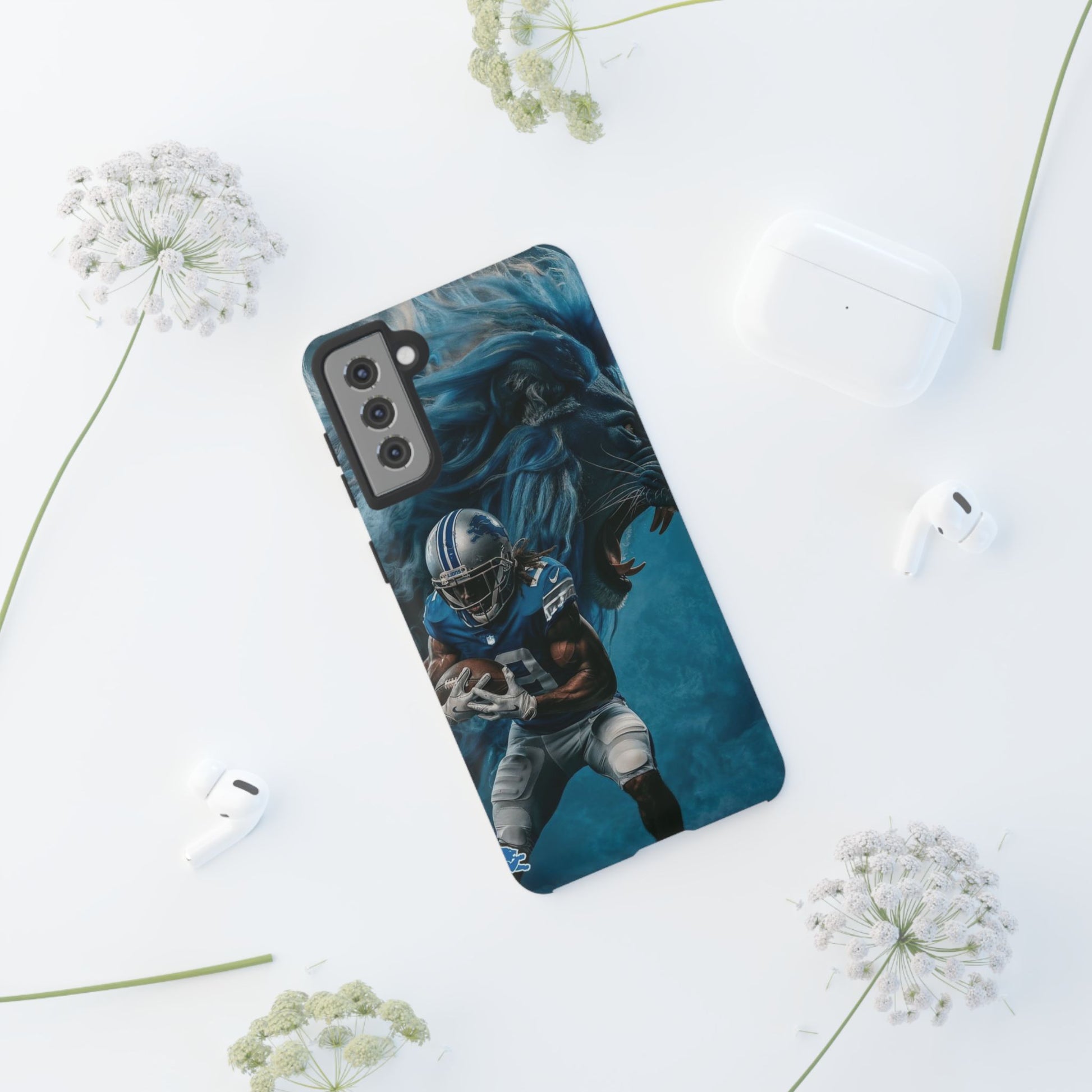 Detroit Lions Player Football Phone Case, Tough Cases for iPhones, Samsung, and Pixel