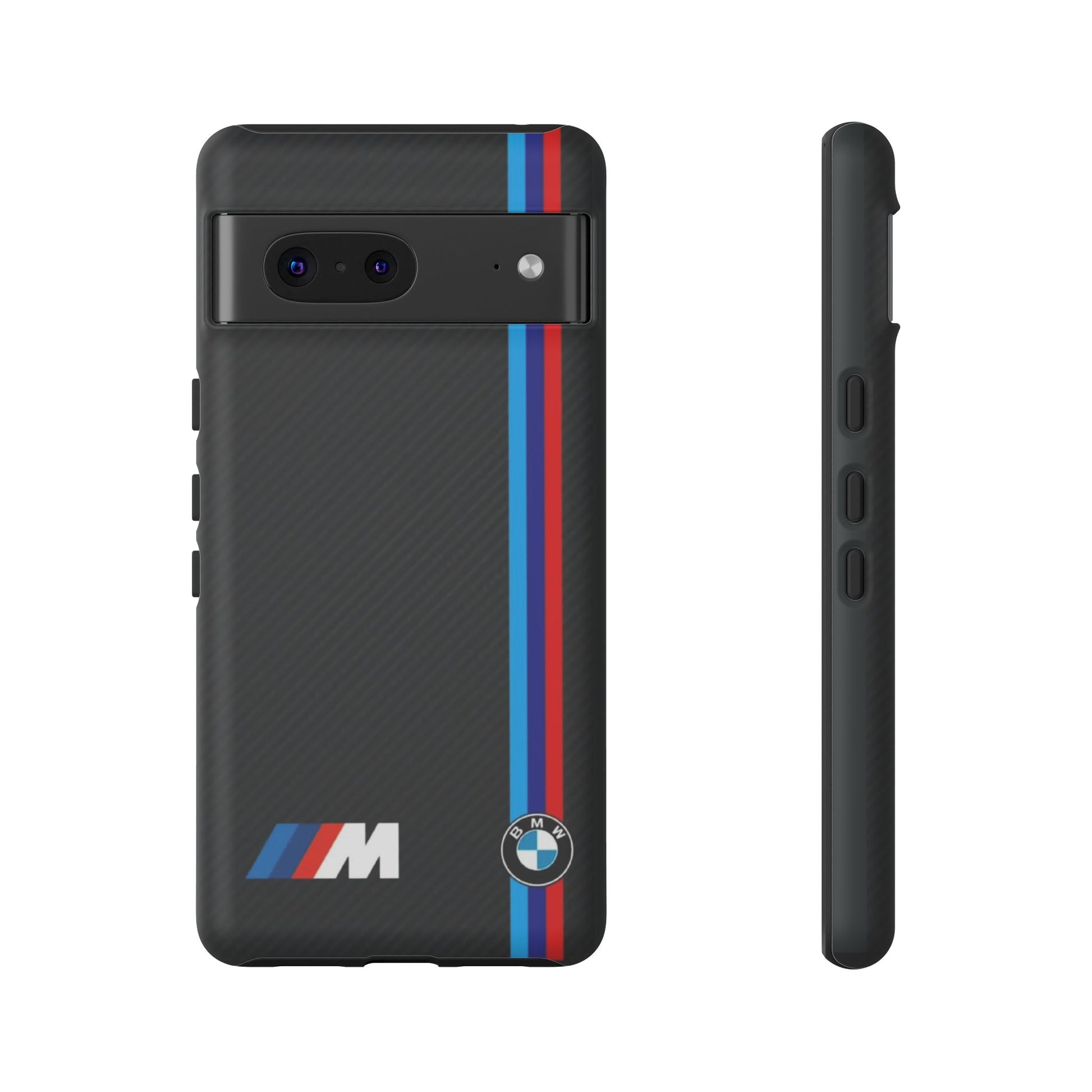 BMW M Stripes Carbon Fiber Design Tough Cases for iPhones, Samsung, and Pixel