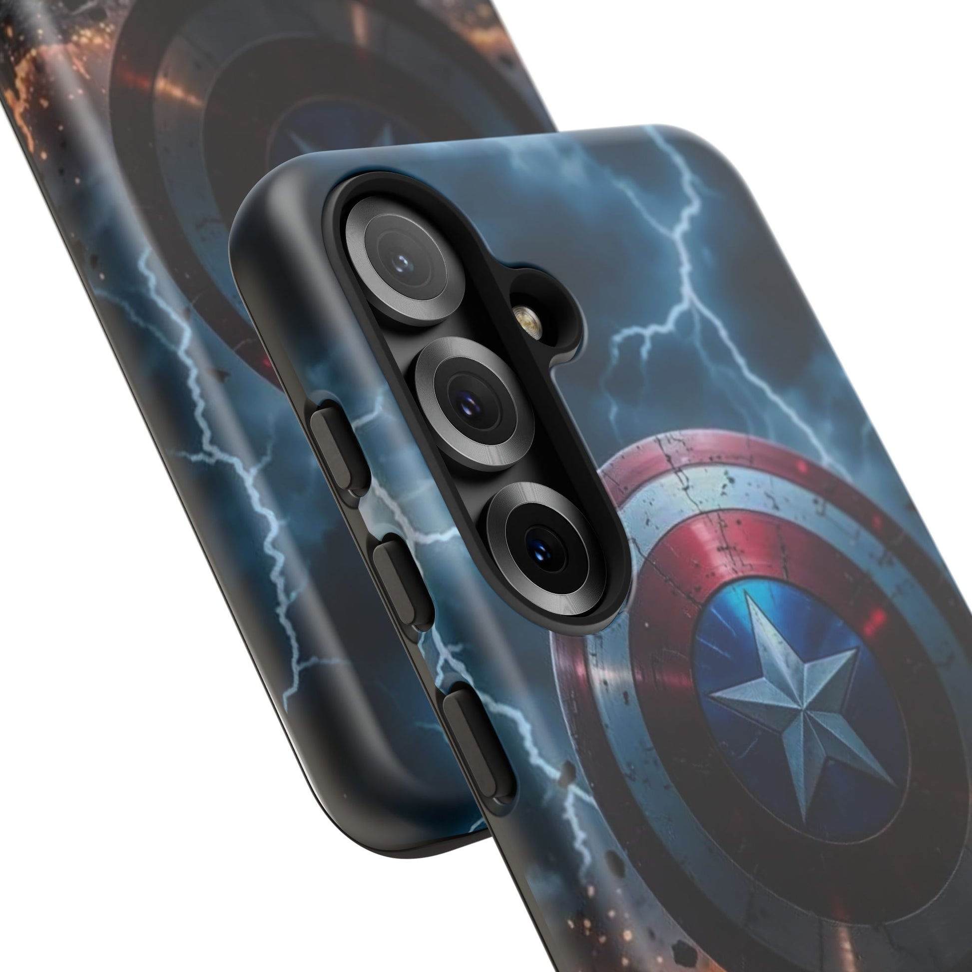 Captain America Shield Tough Cases for iPhones, Samsung, and Pixel