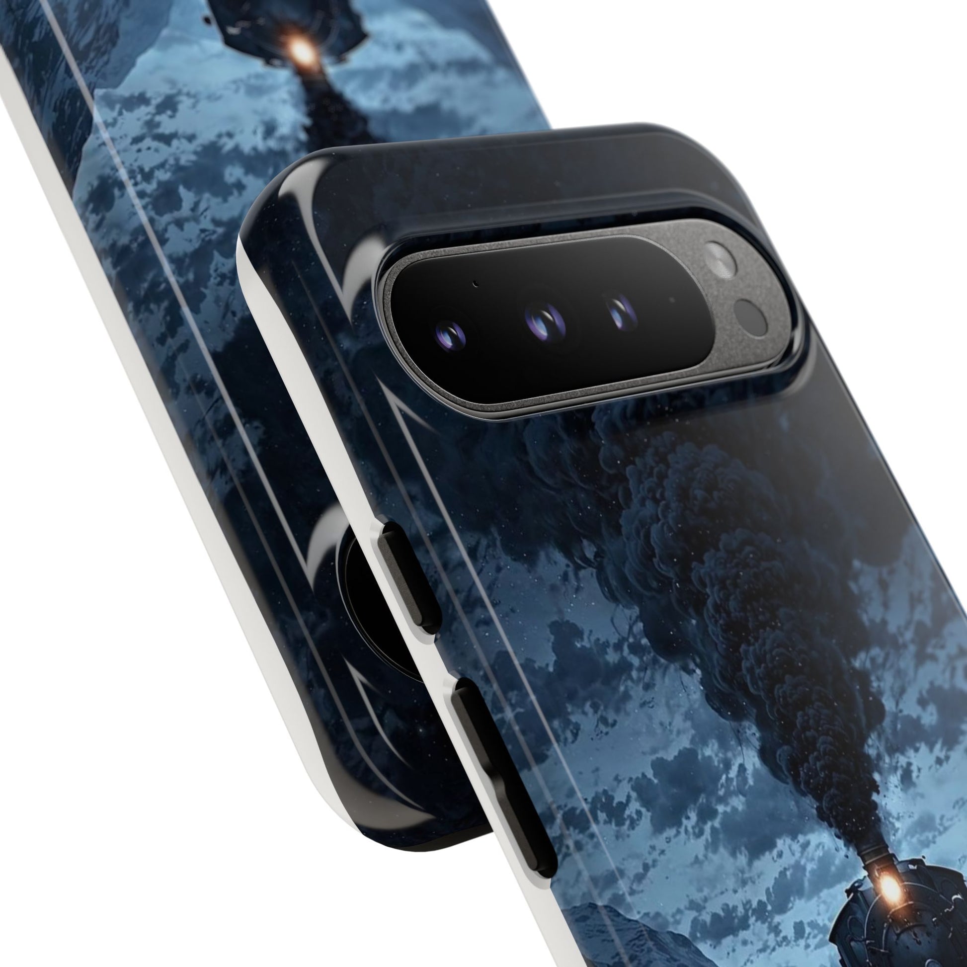 Steam Engine Train Themed Tough Cases for iPhones, Samsung, and Pixel