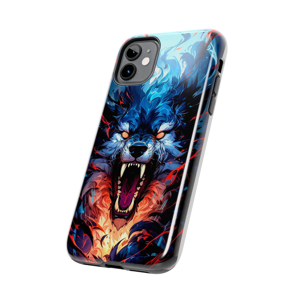 Aggressive Wolf Art Themed Tough Phone Cases for Iphones & Samsung Phones