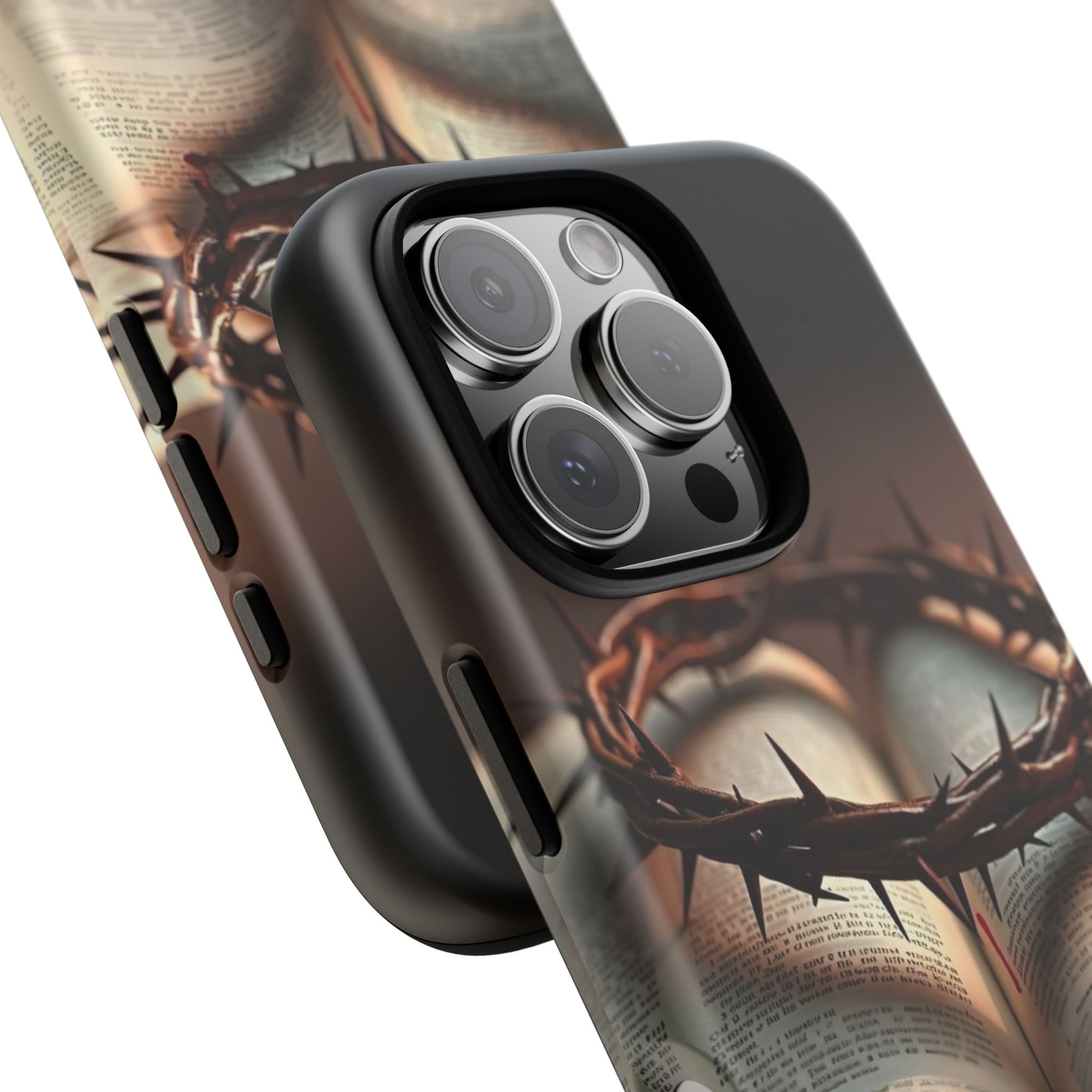 Crown of Thorns and Bible Christian Tough Cases for iPhones, Samsung, and Pixel