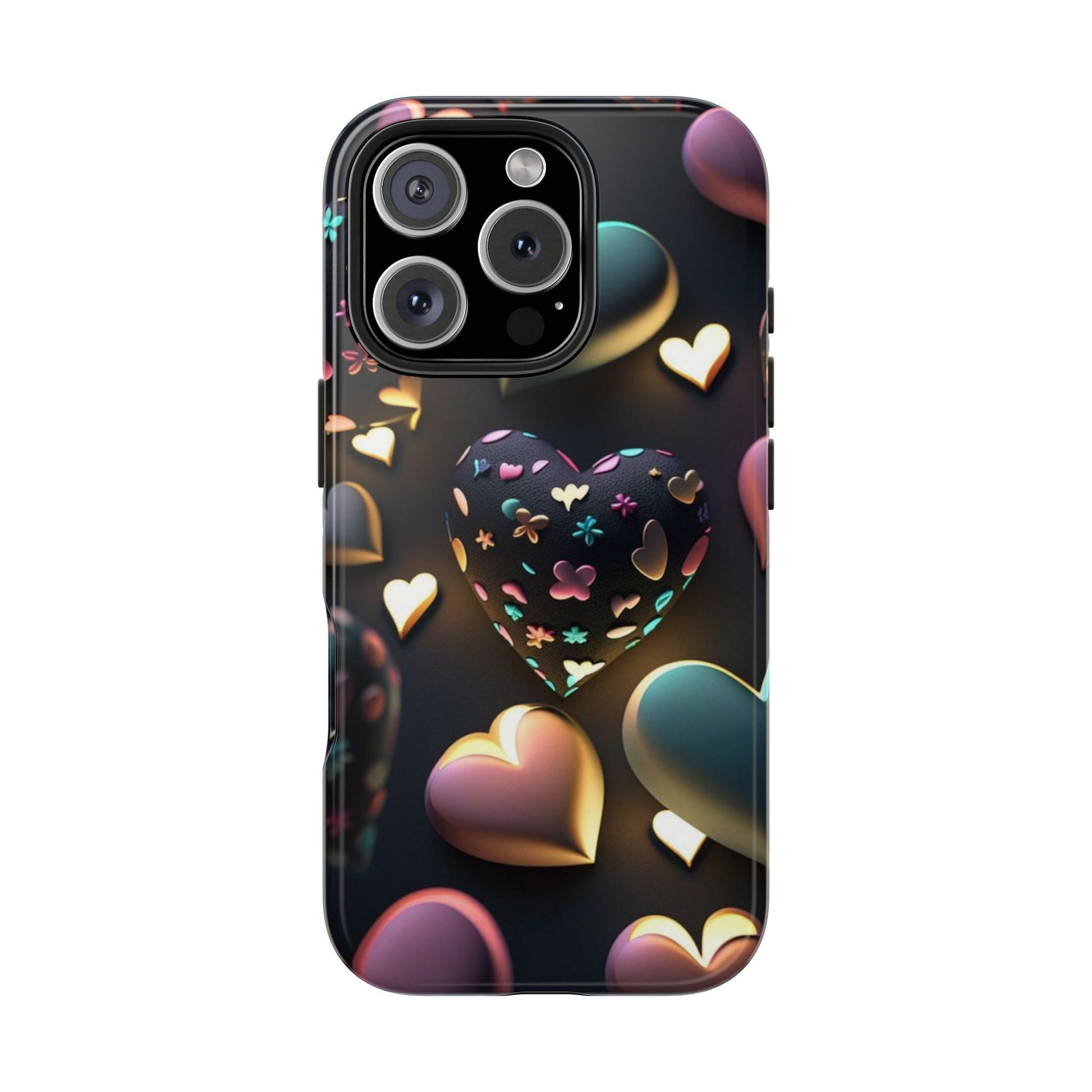 Floating Hearts Themed Tough Phone Cases for Iphones & Samsung Phones