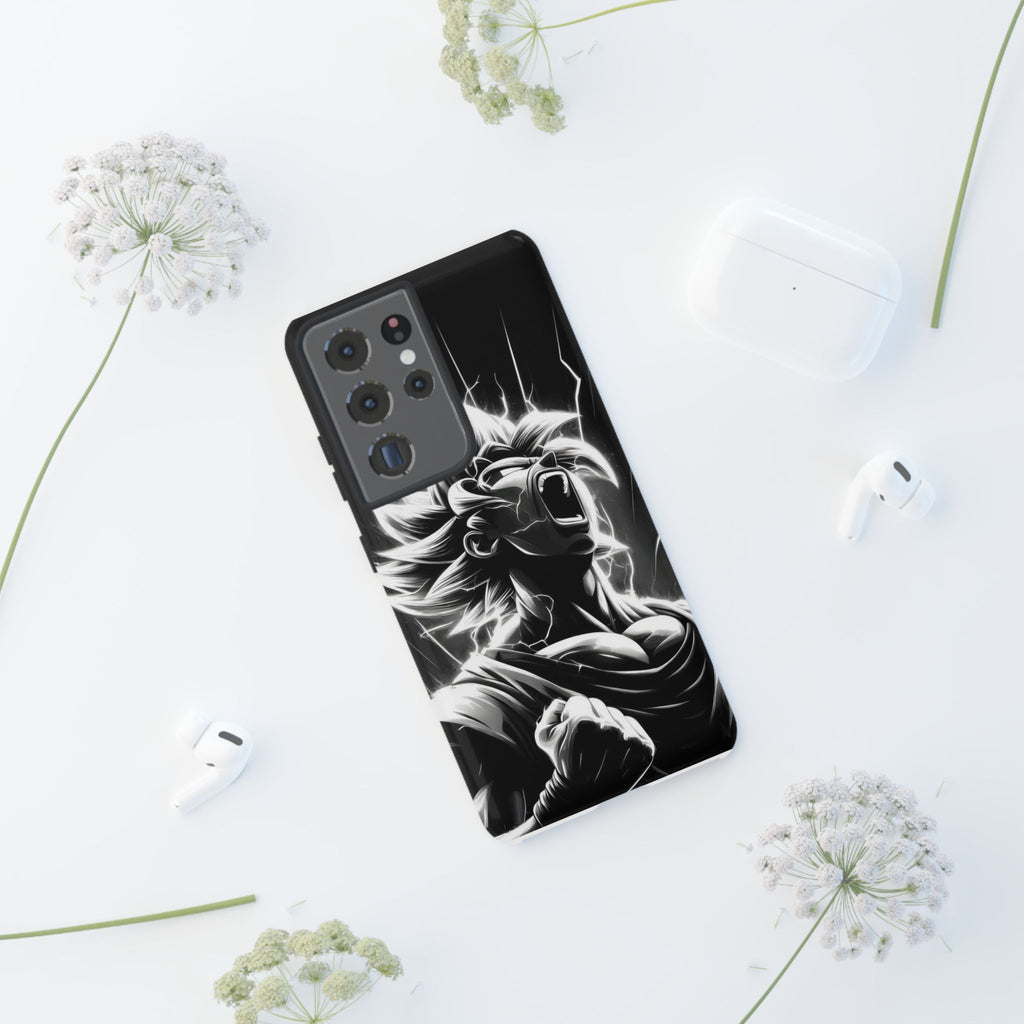 Anime Saiyan Rage Dragon ball Z Tough Cases for iPhones, Samsung, and Pixel