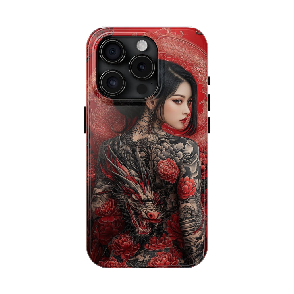 Japanese Geisha Tattooed Girl Phone Cases for Iphones & Samsung Durable