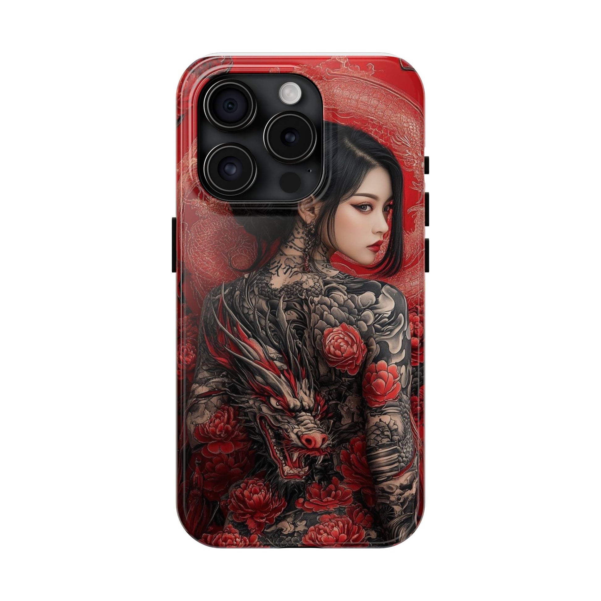 Japanese Geisha Tattooed Girl Phone Cases for Iphones & Samsung Durable
