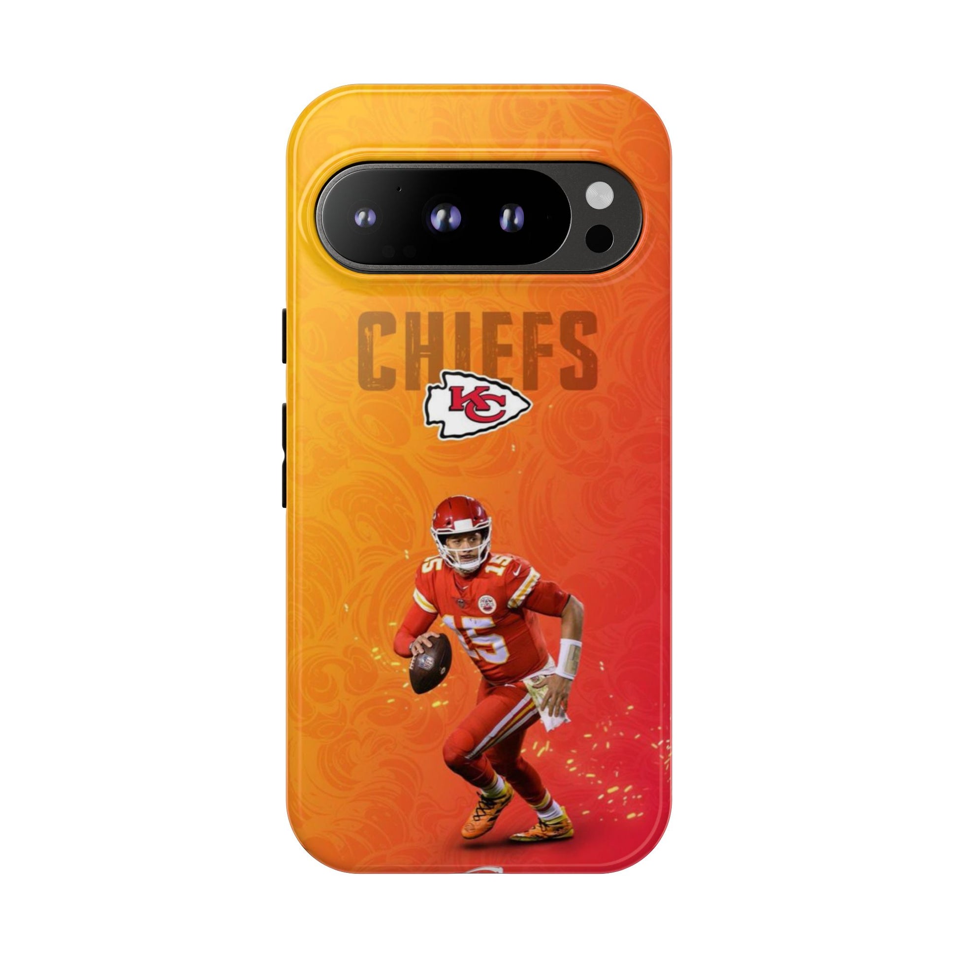 Kansas City Chiefs Patrick Mahomes Football Tough Cases for iPhones, Samsung, and Pixel