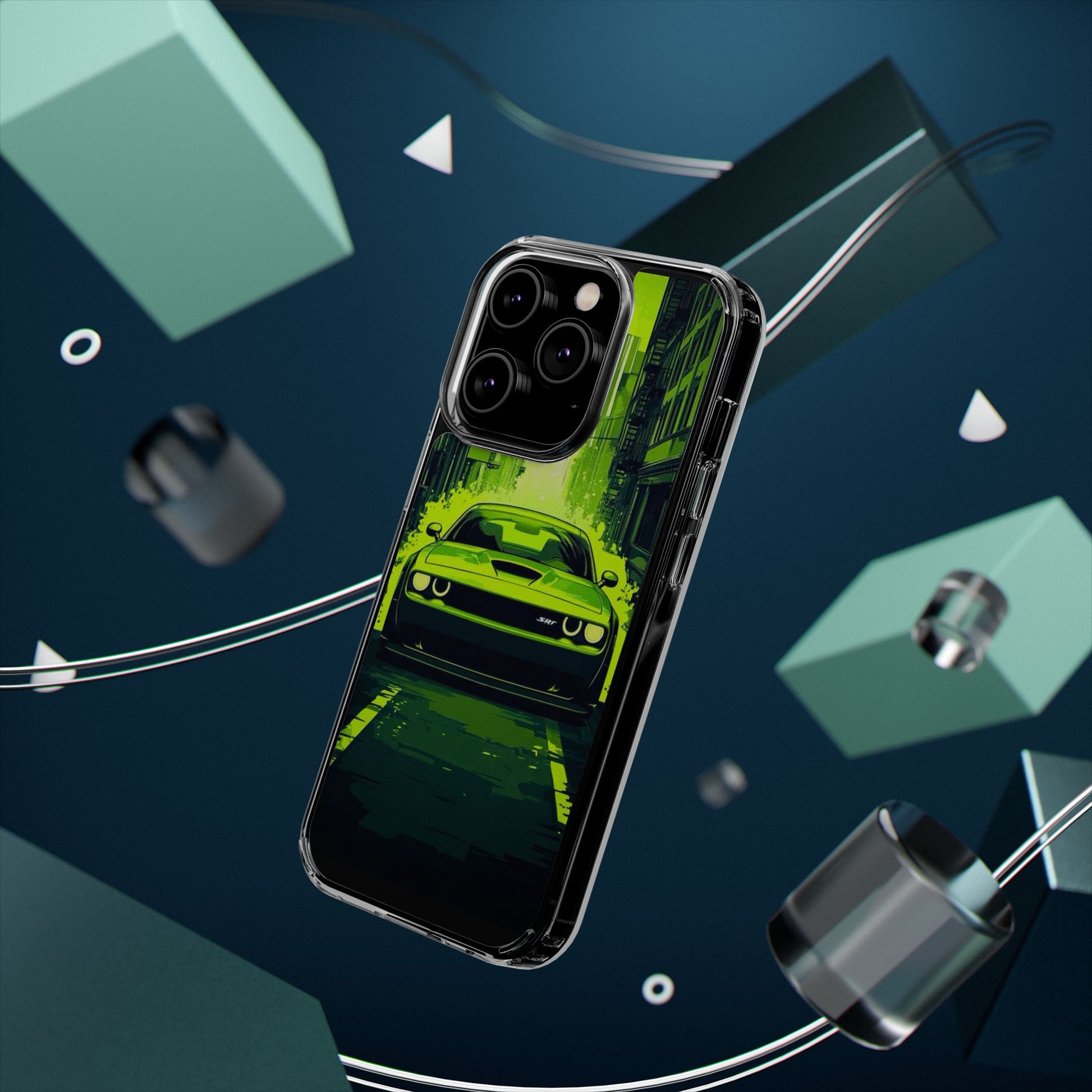 Neon Dodge Challenger Hellcat Phone case for Select Iphones and Samsung phones