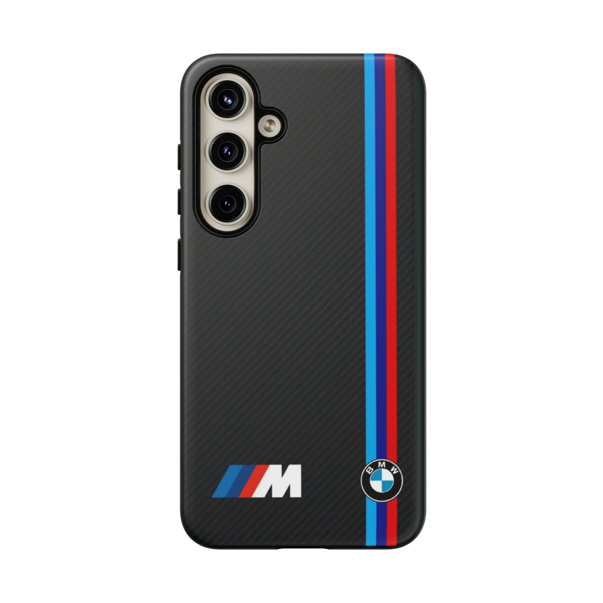 BMW M Stripes Carbon Fiber Design Tough Cases for iPhones, Samsung, and Pixel