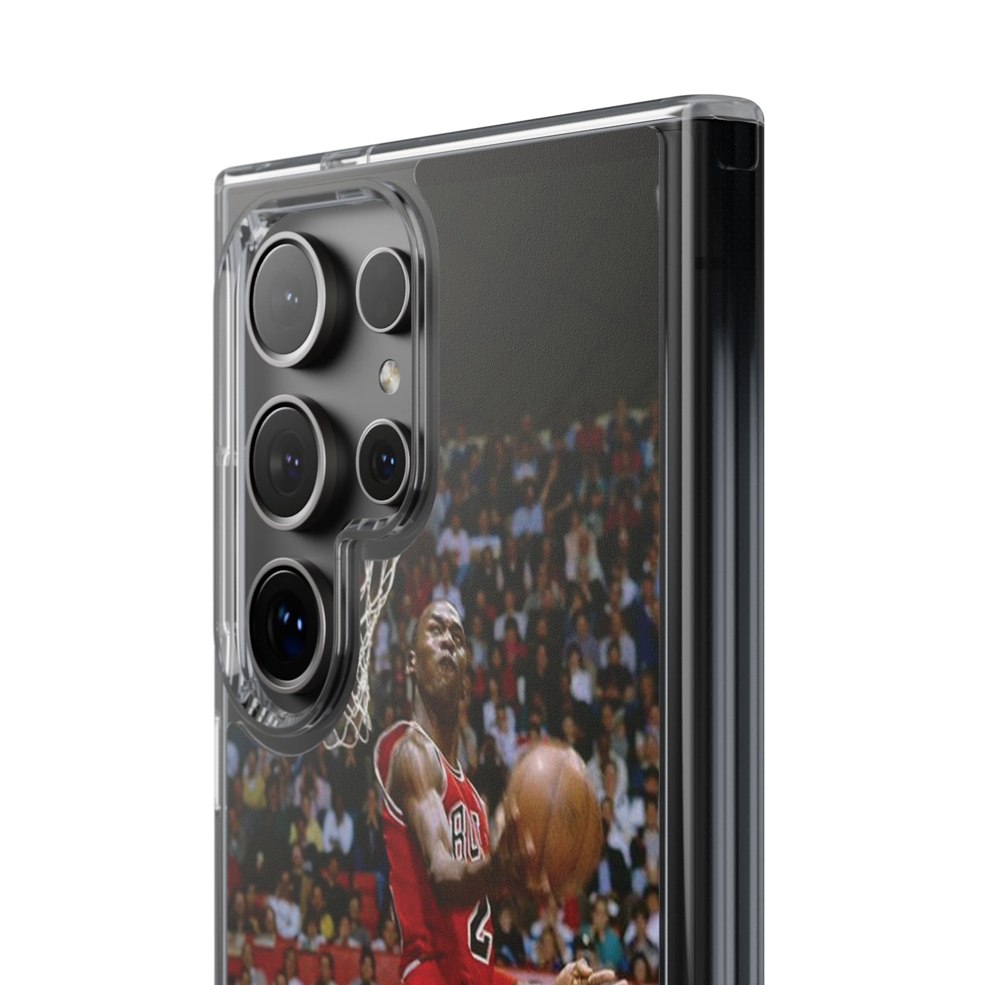 Vintage Jordan Dunk themed Basketball Inspired design Clear Phone Cases