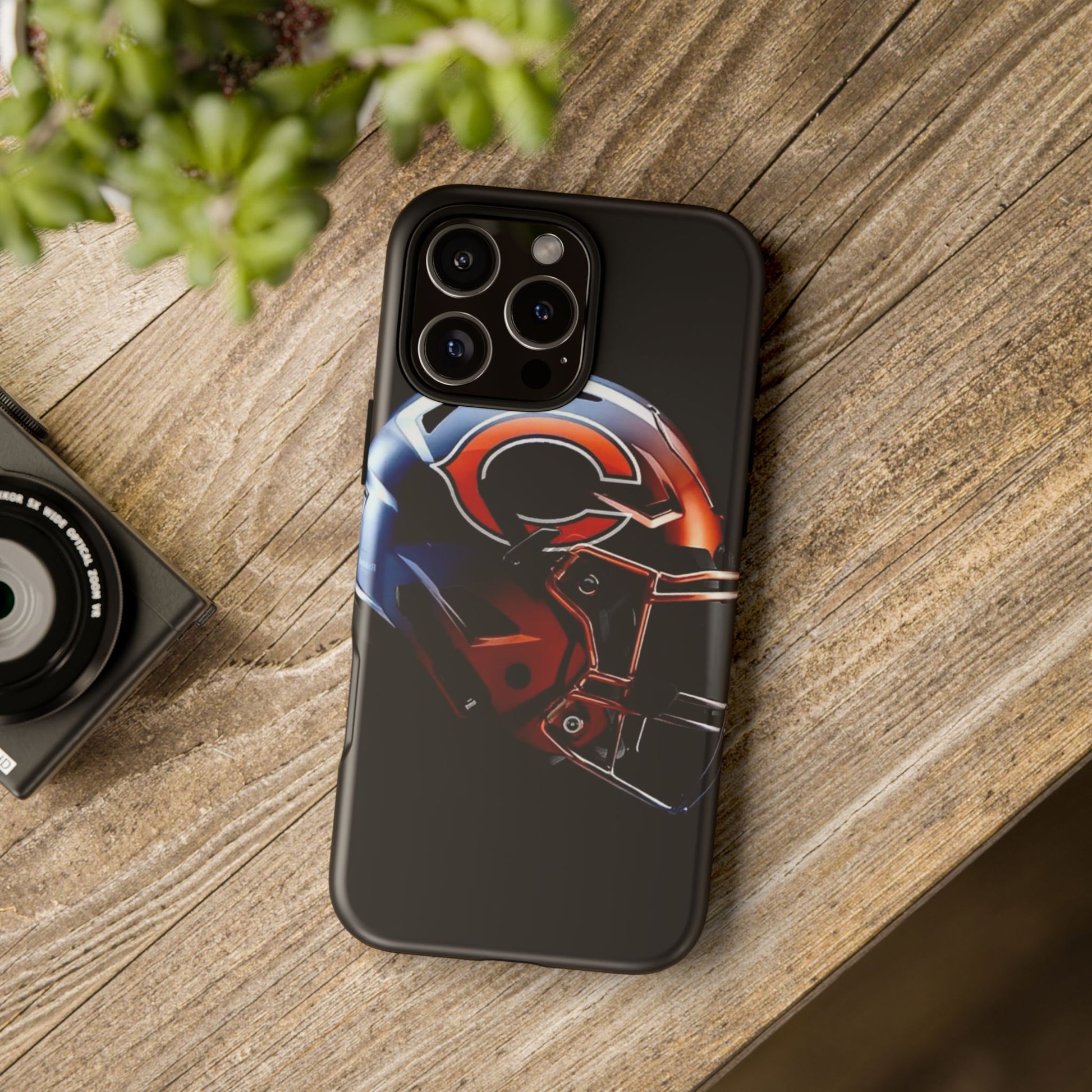 Football Helmet Chicago Bears Phone Case, Tough Cases for iPhones, Samsung, and Pixel