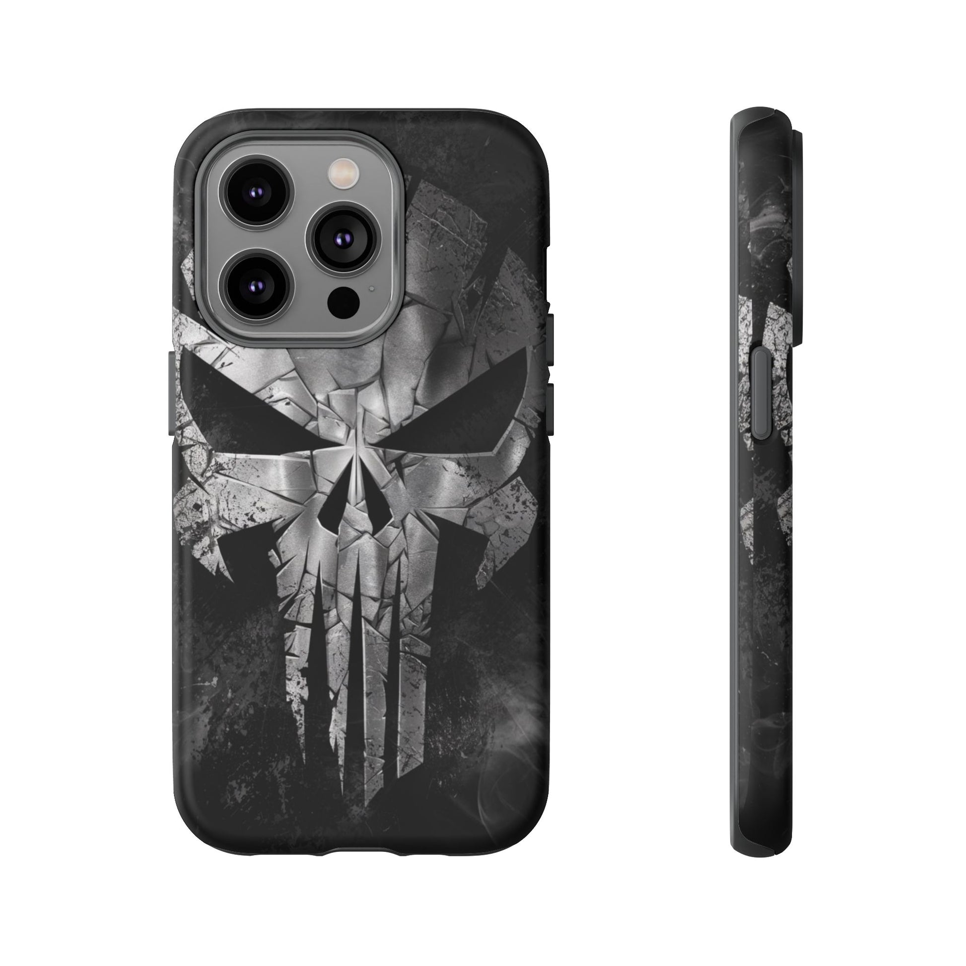 The Punisher Logo Art Tough Cases for iPhones, Samsung, and Pixel