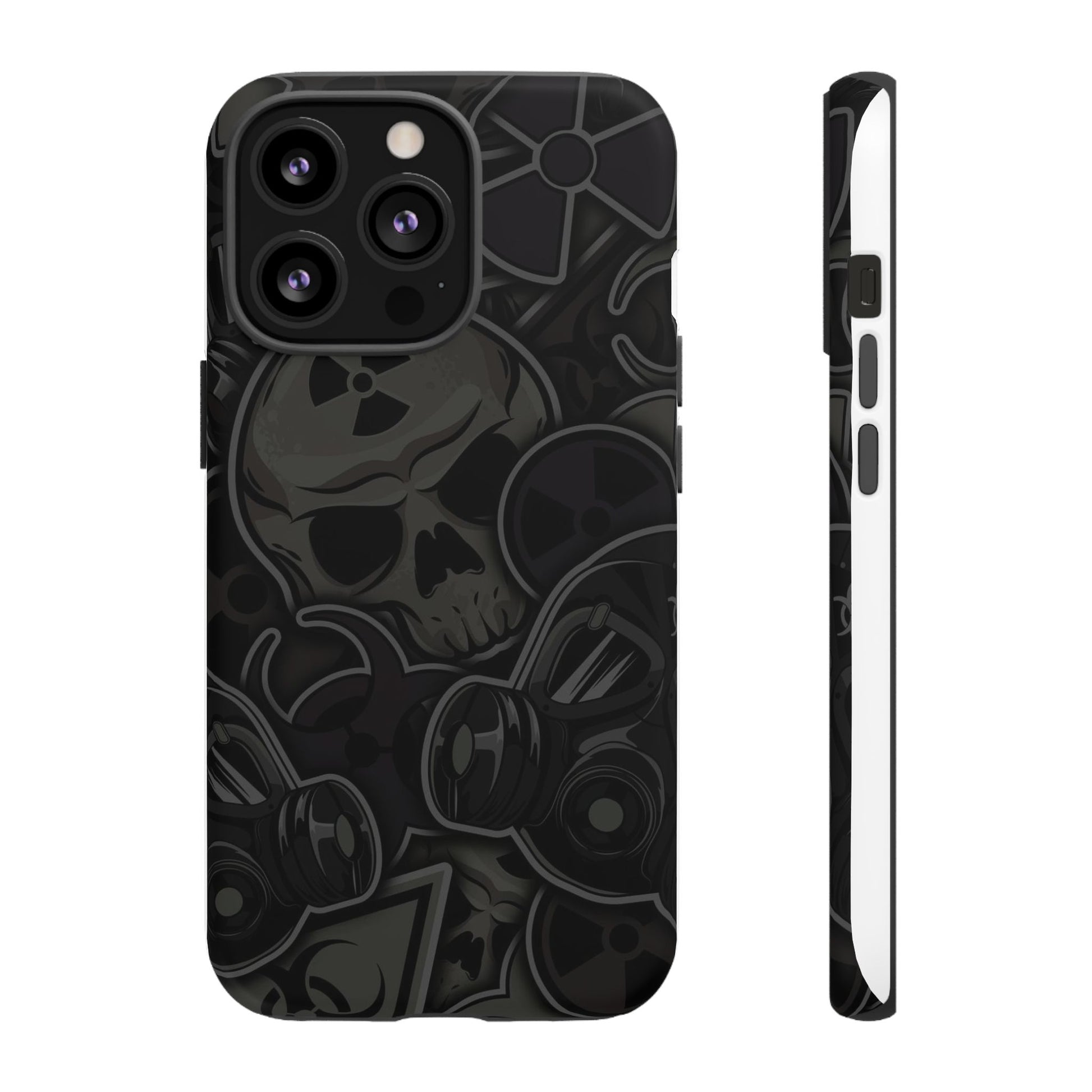 Tough Cases Phone Case, Edgy Skull Design Phone Cover, Gothic Cell Phone Shell