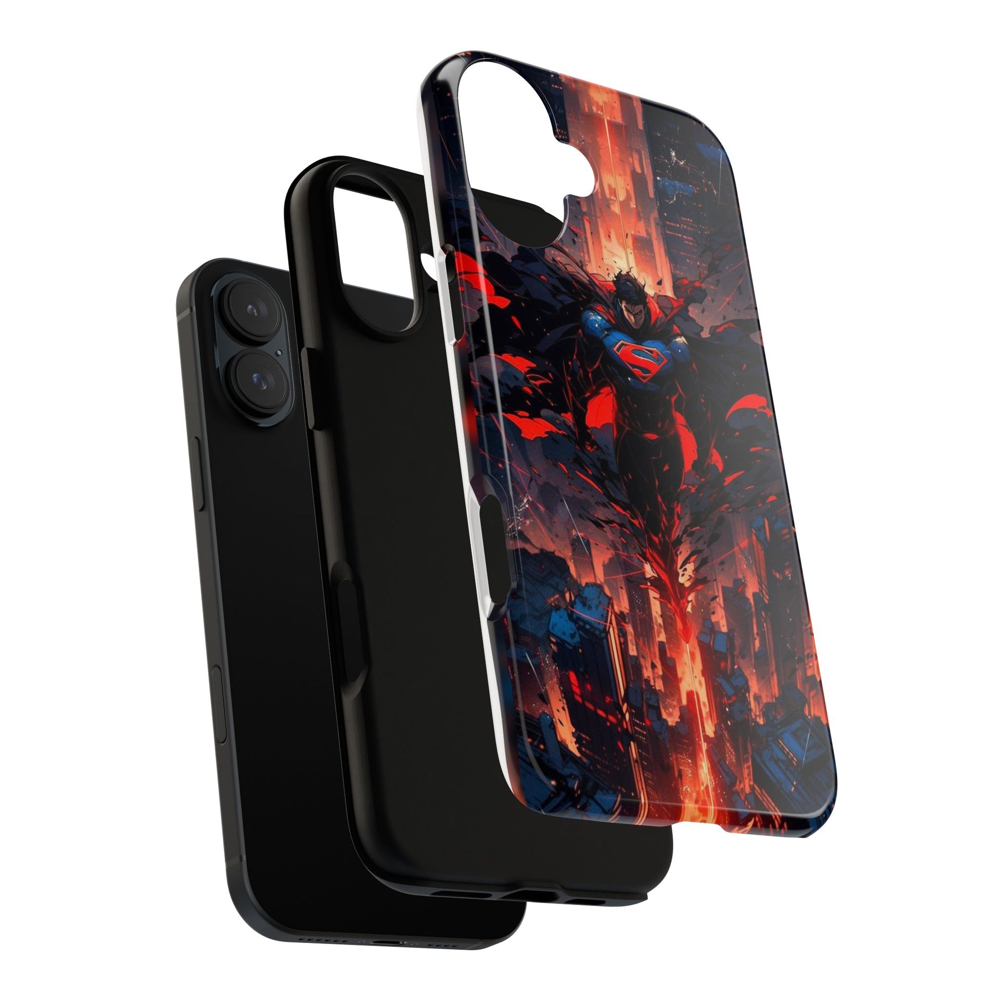 Anime Superman Tough Cases for iPhones, Samsung, and Pixel