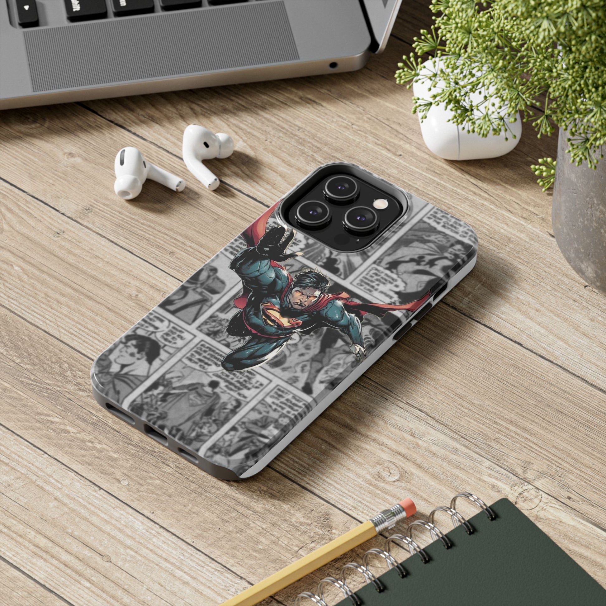 Superman Comic Book Page Theme Phone Cases for Iphones & Samsung Phones