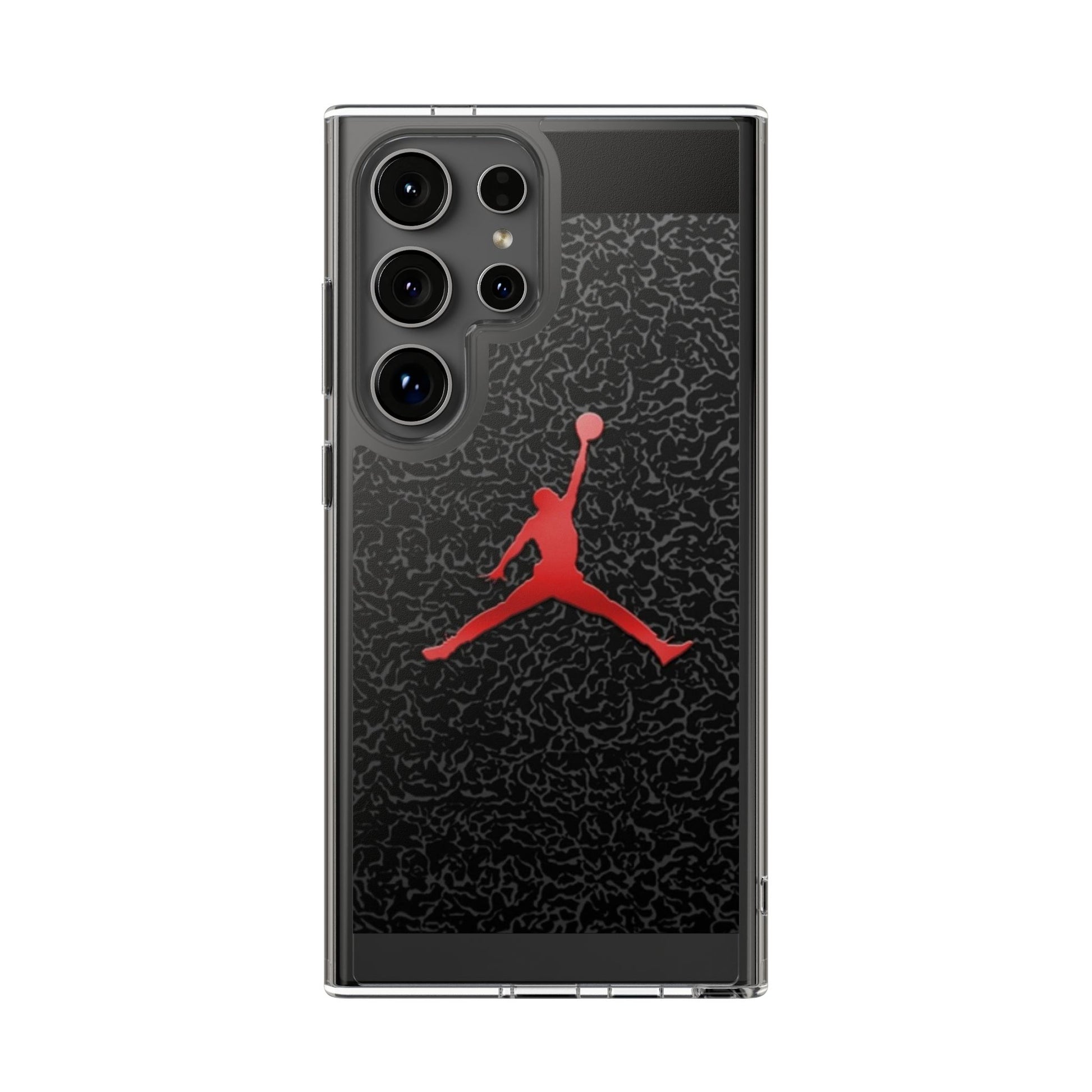 Jump Man Basketball style  Clear Phone Cover