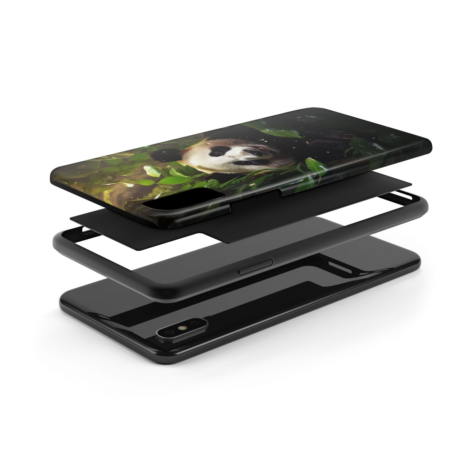 Smiling Panda Theme Phone Cases for iPhones & Samsung Phones