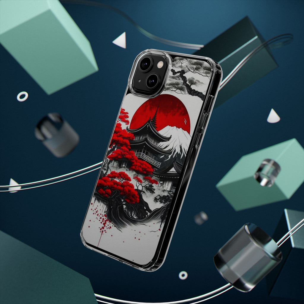 Phone Case, Japanese Landscape Theme, Iphone Samsung Clear Case, Protective