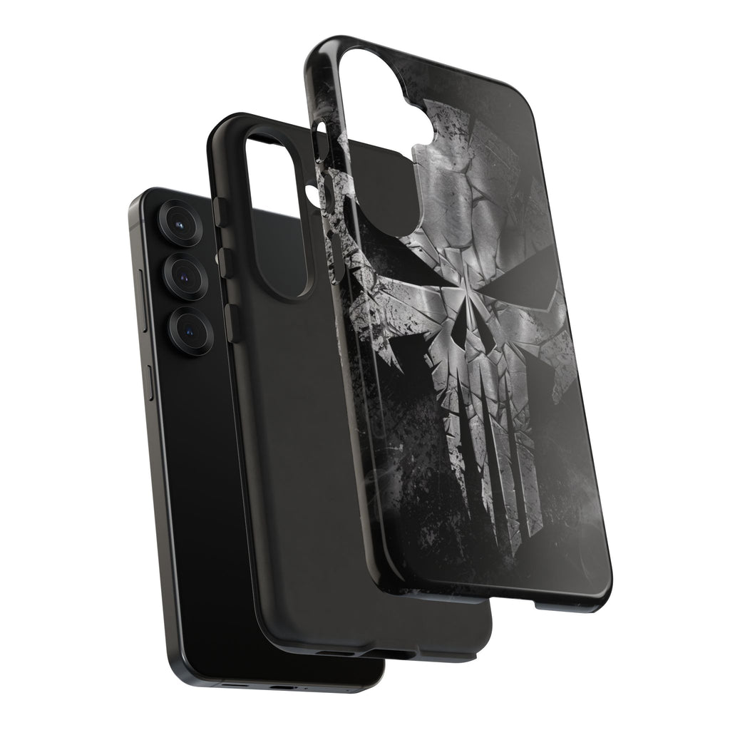 The Punisher Logo Art Tough Cases for iPhones, Samsung, and Pixel