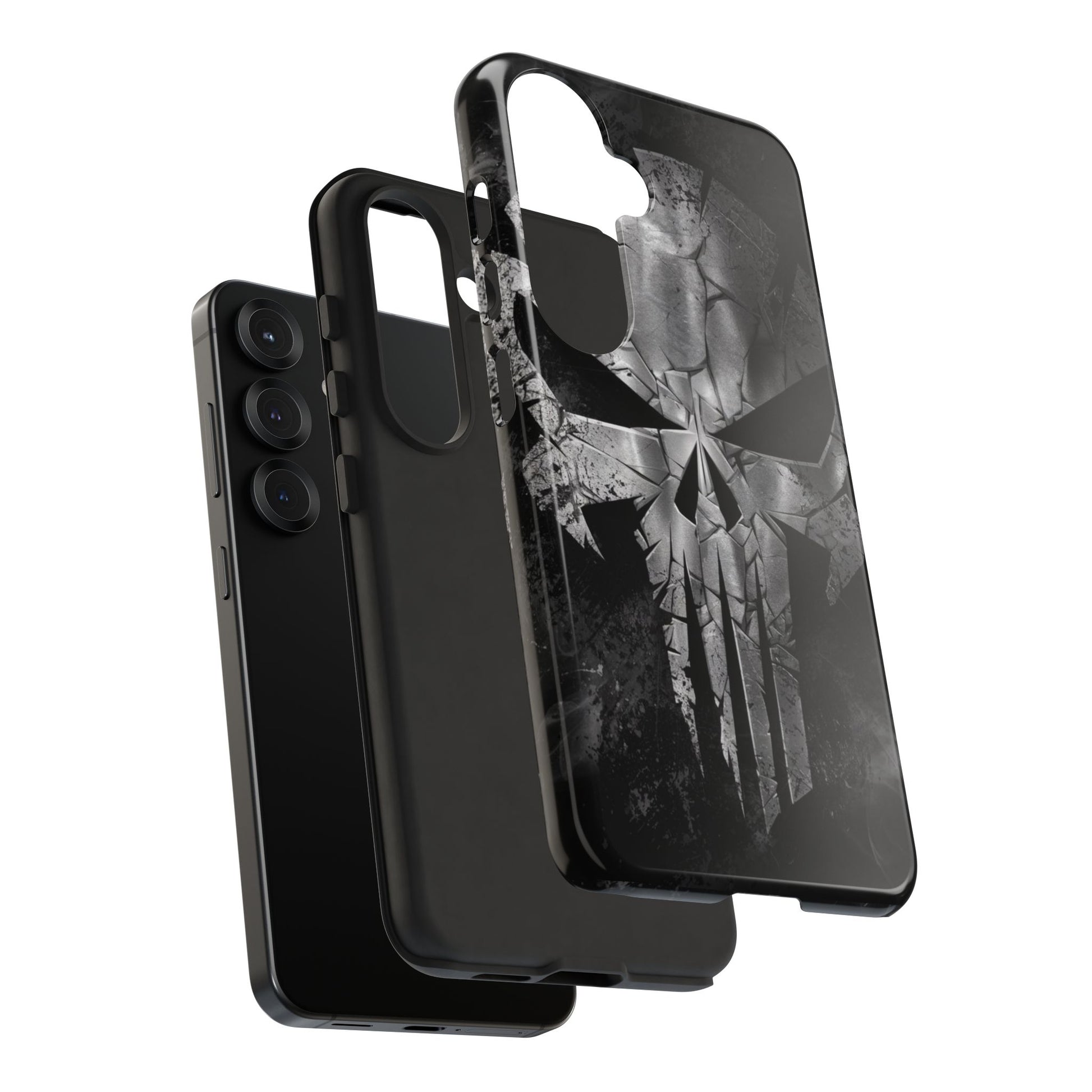 The Punisher Logo Art Tough Cases for iPhones, Samsung, and Pixel
