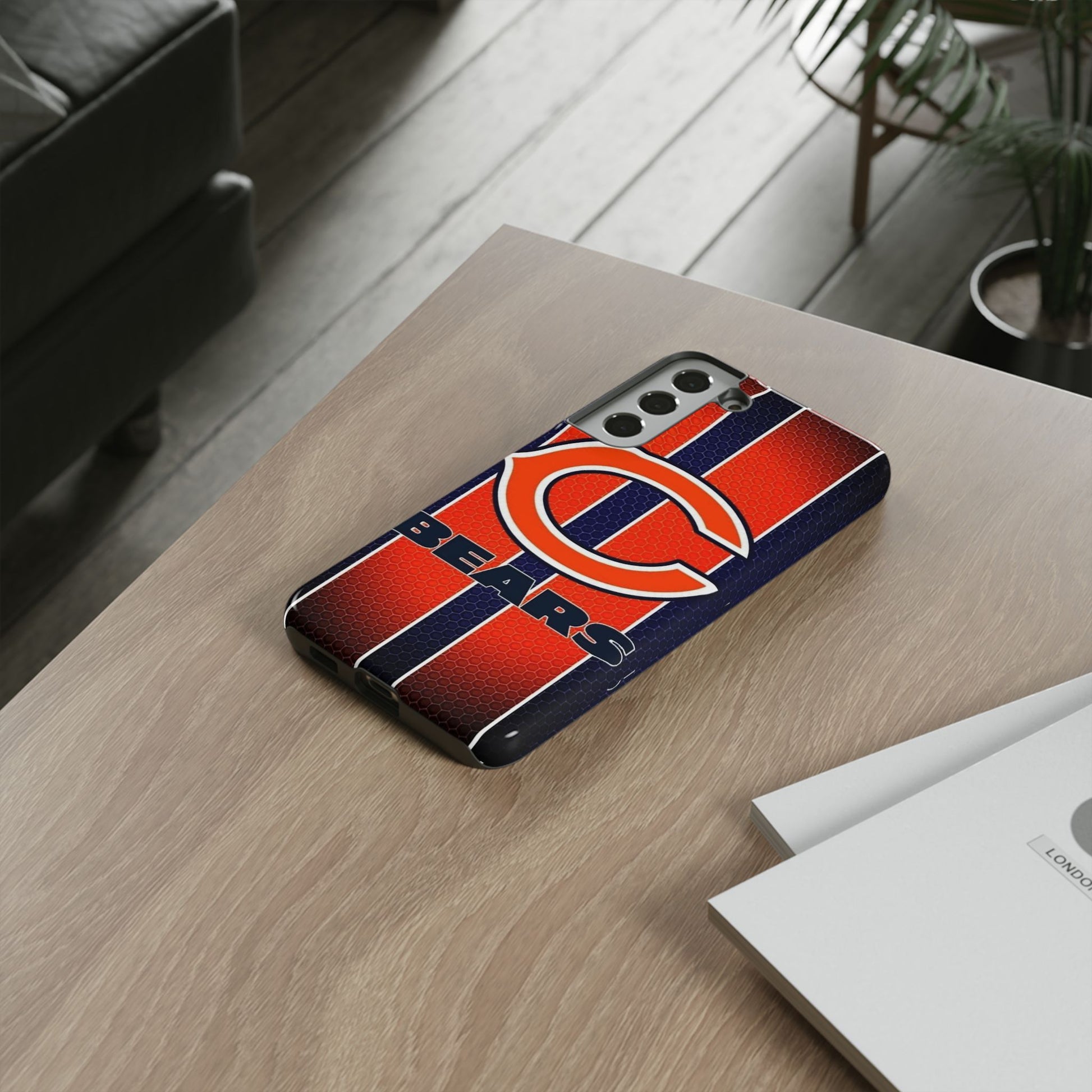 Chicago Bears Stripes Football Phone Case, Tough Cases for iPhones, Samsung, and Pixel