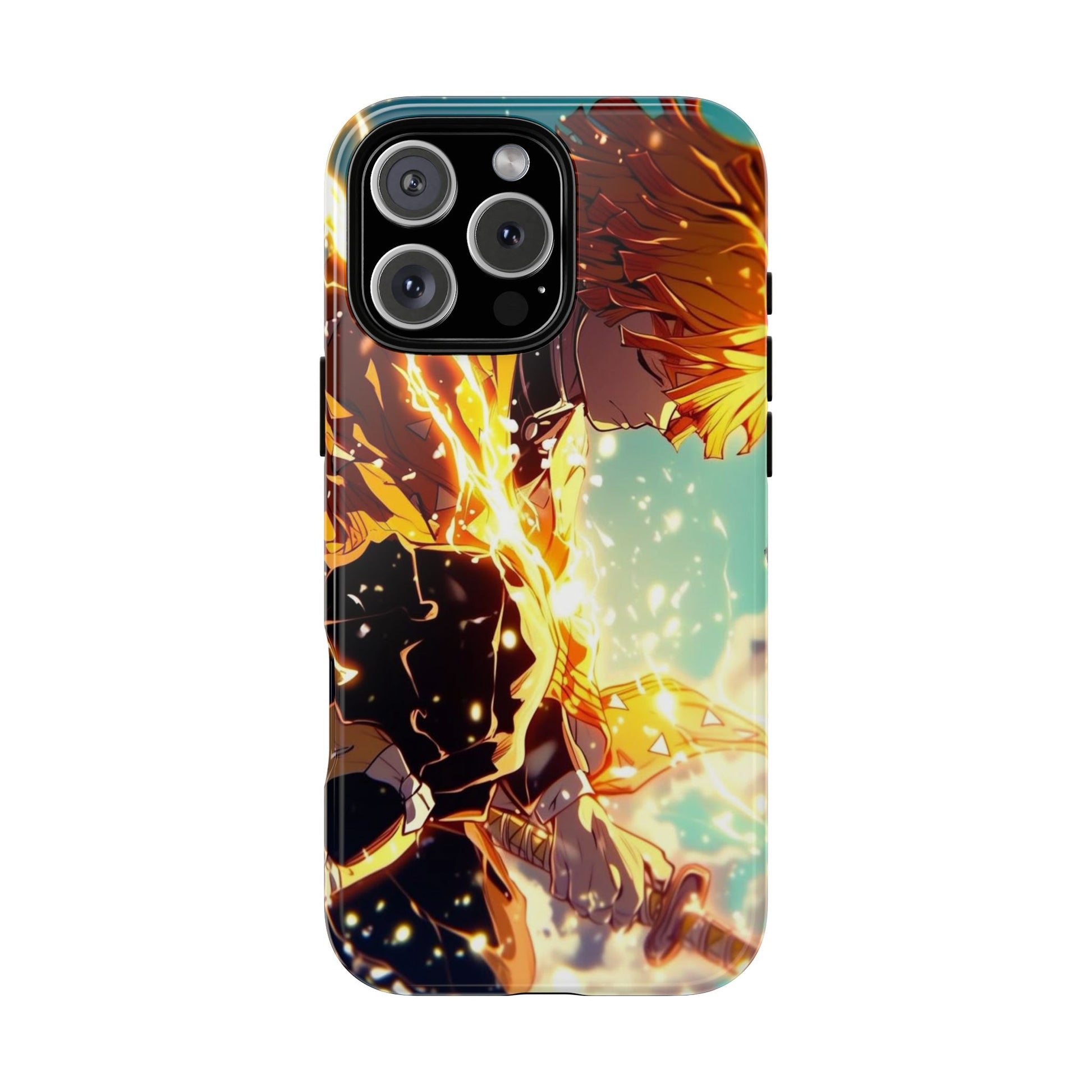 Demon Slayer Zenitsu Anime Theme Phone Case, Tough Cases for iPhones, Samsung, and Pixel