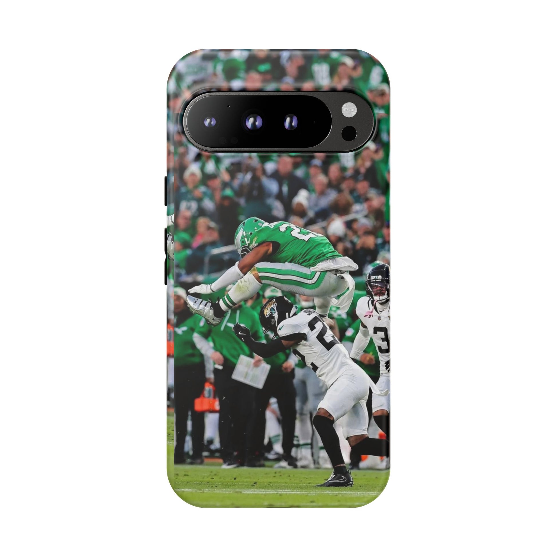 Saquon Barkley The Huddle Eagles Football Tough Cases for iPhones, Samsung, and Pixel