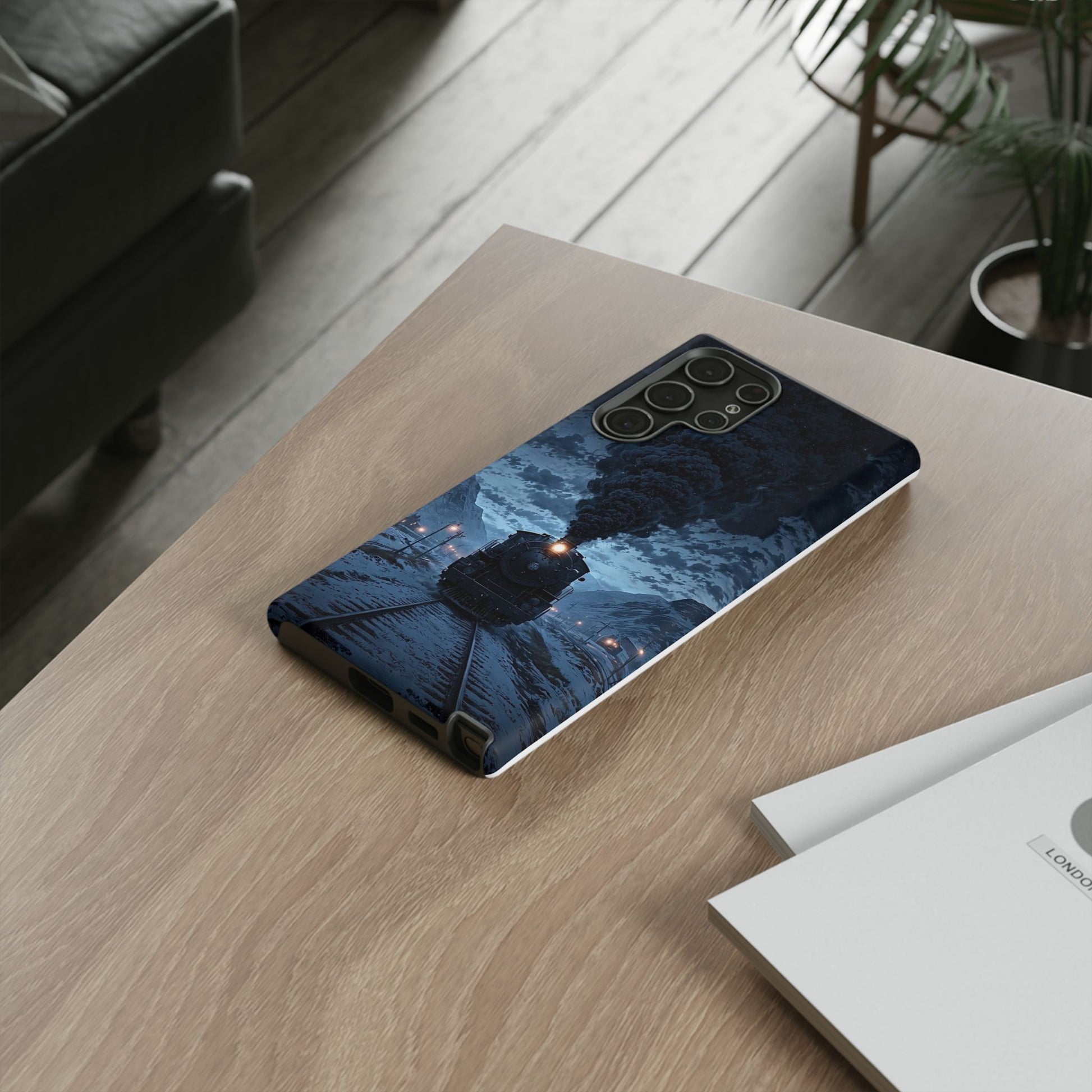 Steam Engine Train Themed Tough Cases for iPhones, Samsung, and Pixel
