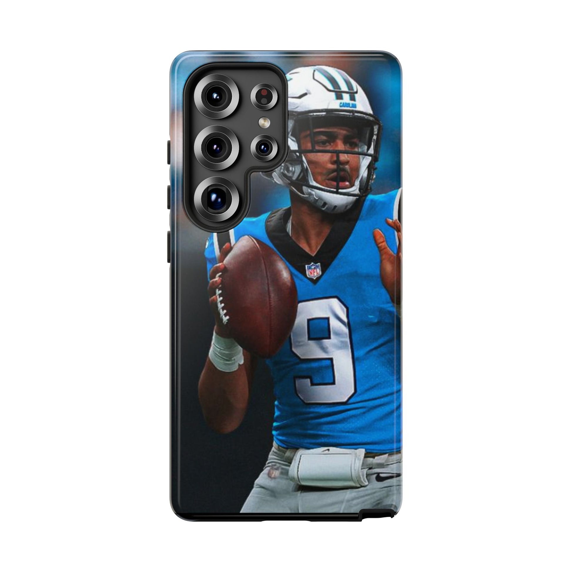 Carolina Panthers Bryce Young Football Tough Cases for iPhones, Samsung, and Pixel