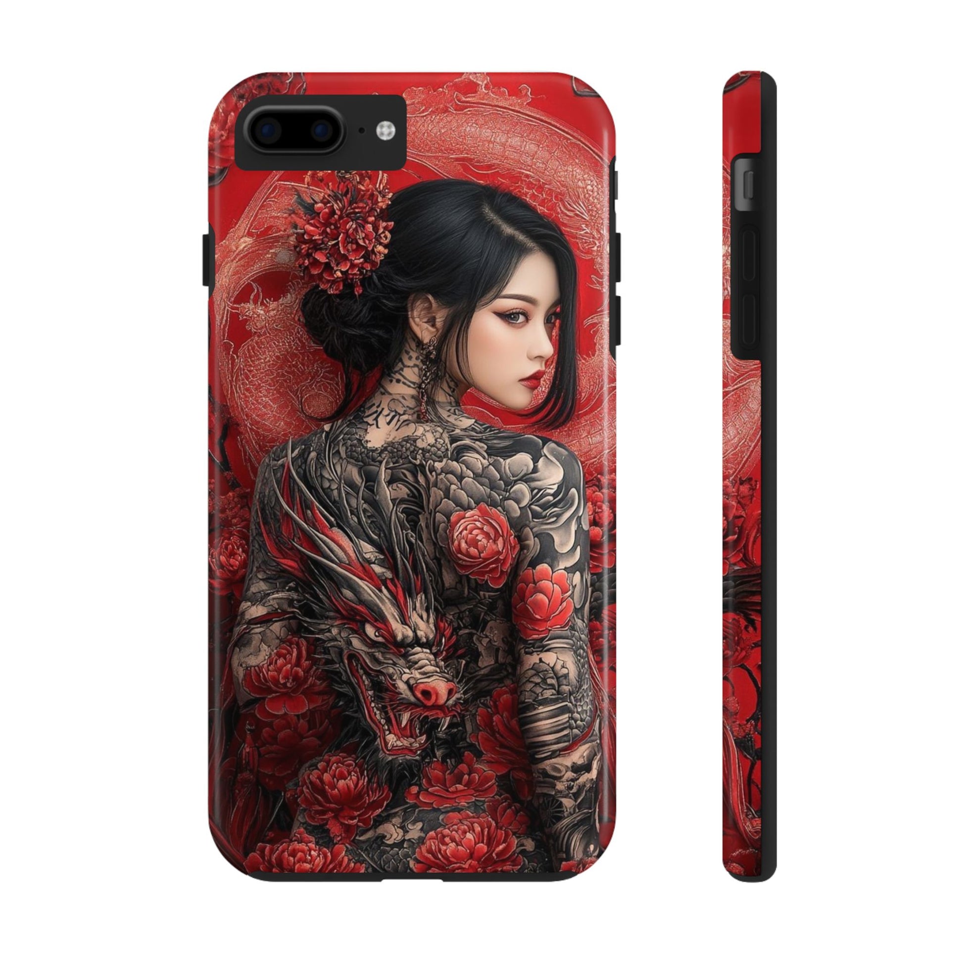 Japanese Geisha Tattooed Girl Phone Cases for Iphones & Samsung Durable