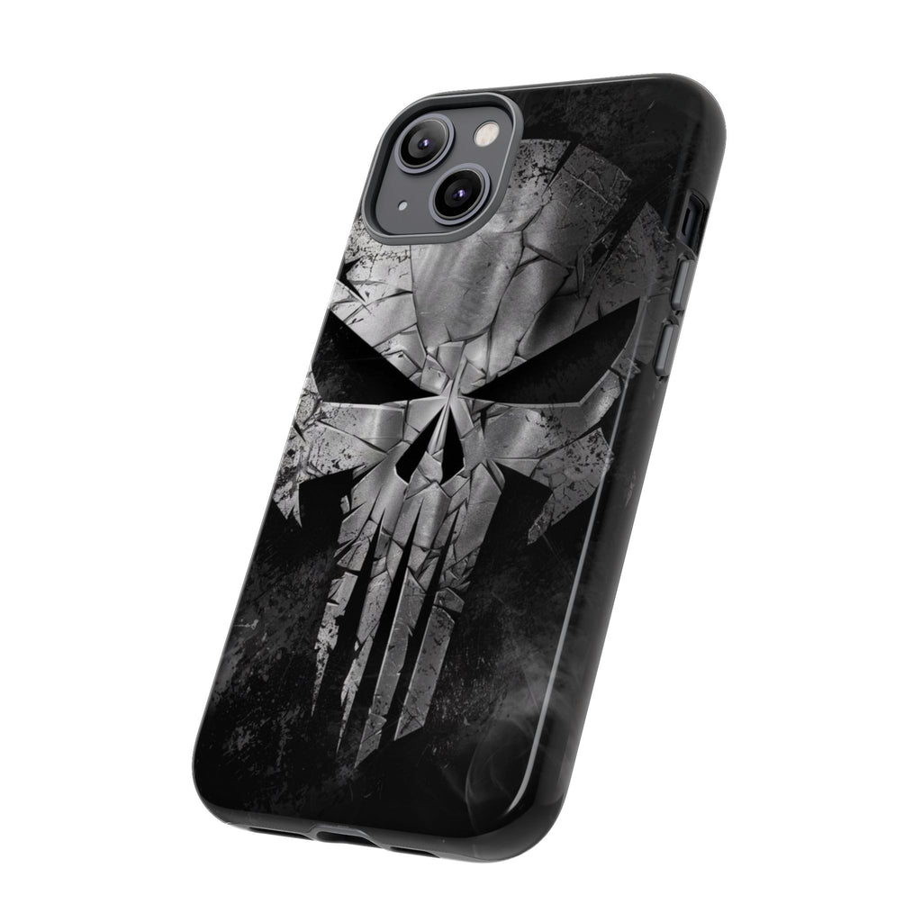 The Punisher Logo Art Tough Cases for iPhones, Samsung, and Pixel