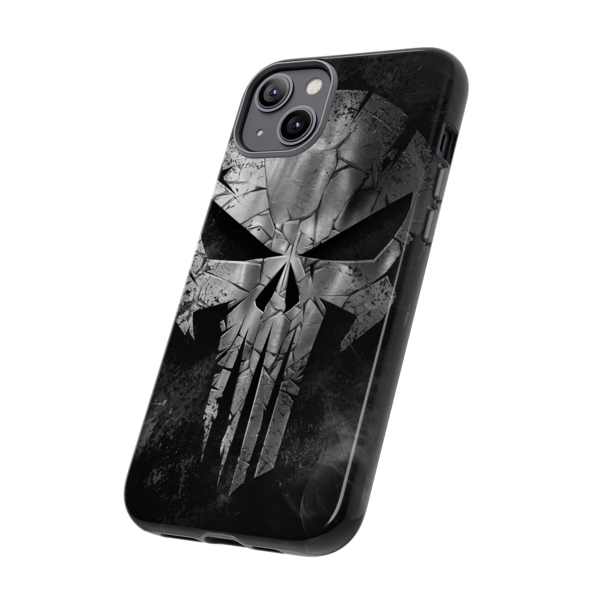 The Punisher Logo Art Tough Cases for iPhones, Samsung, and Pixel