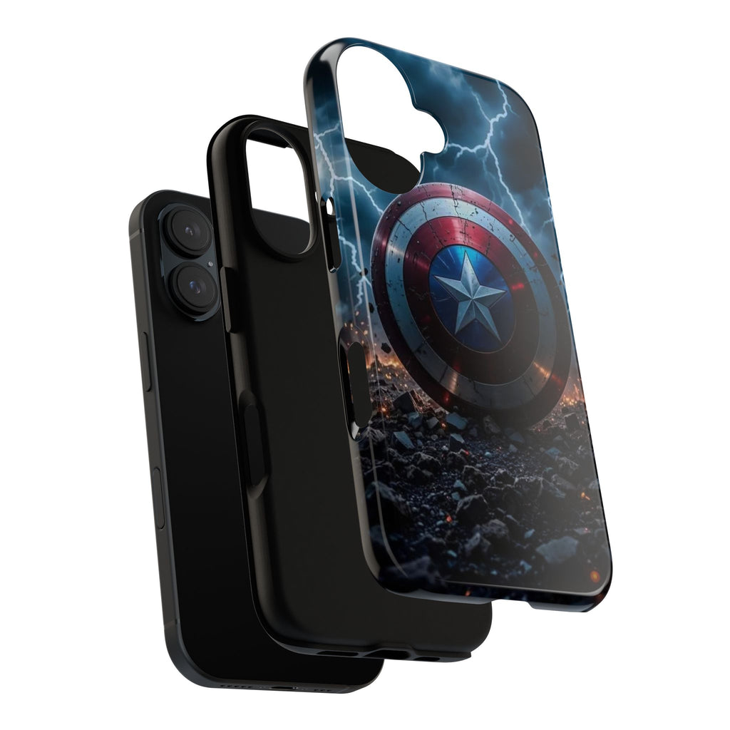 Captain America Shield Tough Cases for iPhones, Samsung, and Pixel