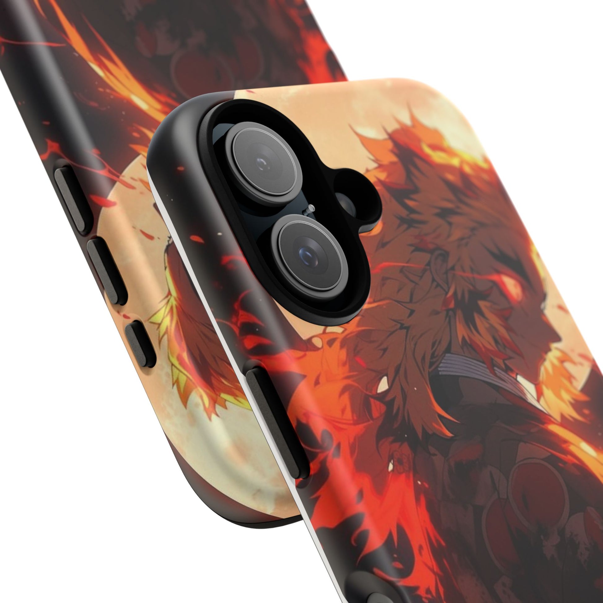 Demon Sl;ayer Rengoku Anime Phone Case, Tough Cases for iPhones, Samsung, and Pixel