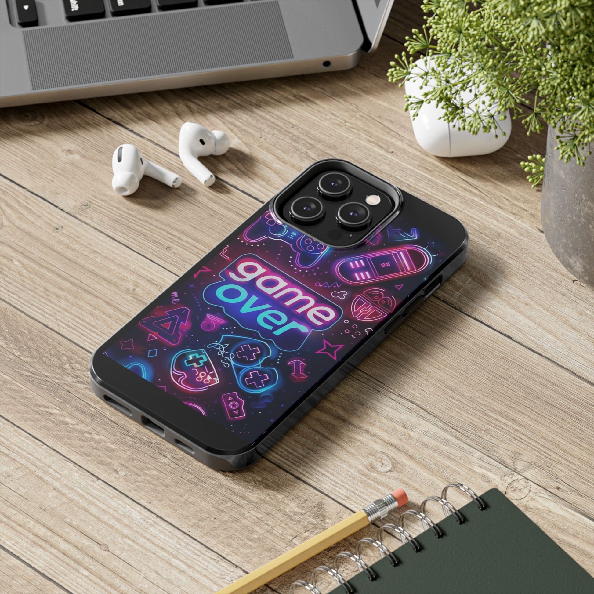 Game Over Gamer Themed Phone Cases for Iphones & Samsung Phones
