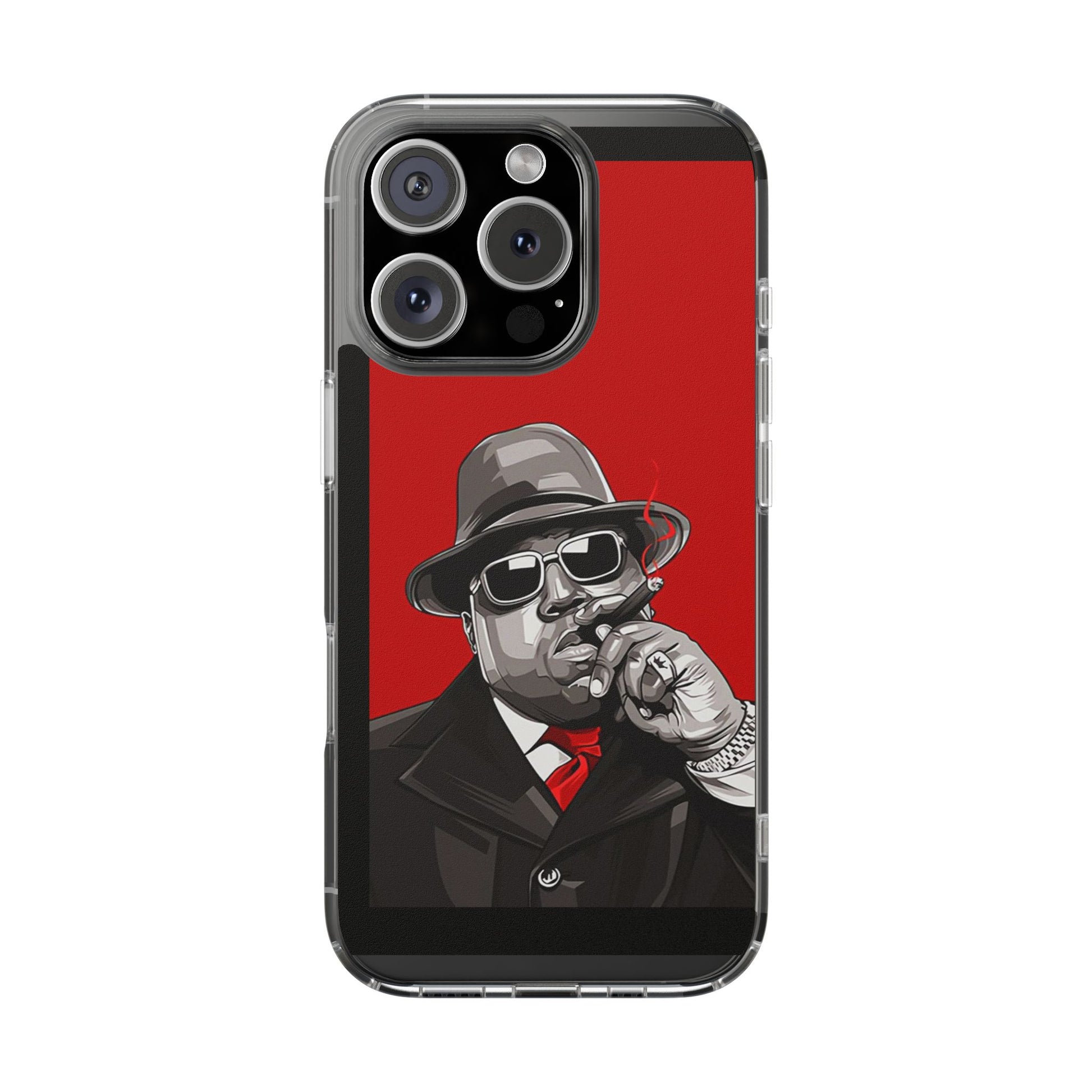 Big Poppa Hip Hop Design for Select Iphones and Samsung, Clear Cover,