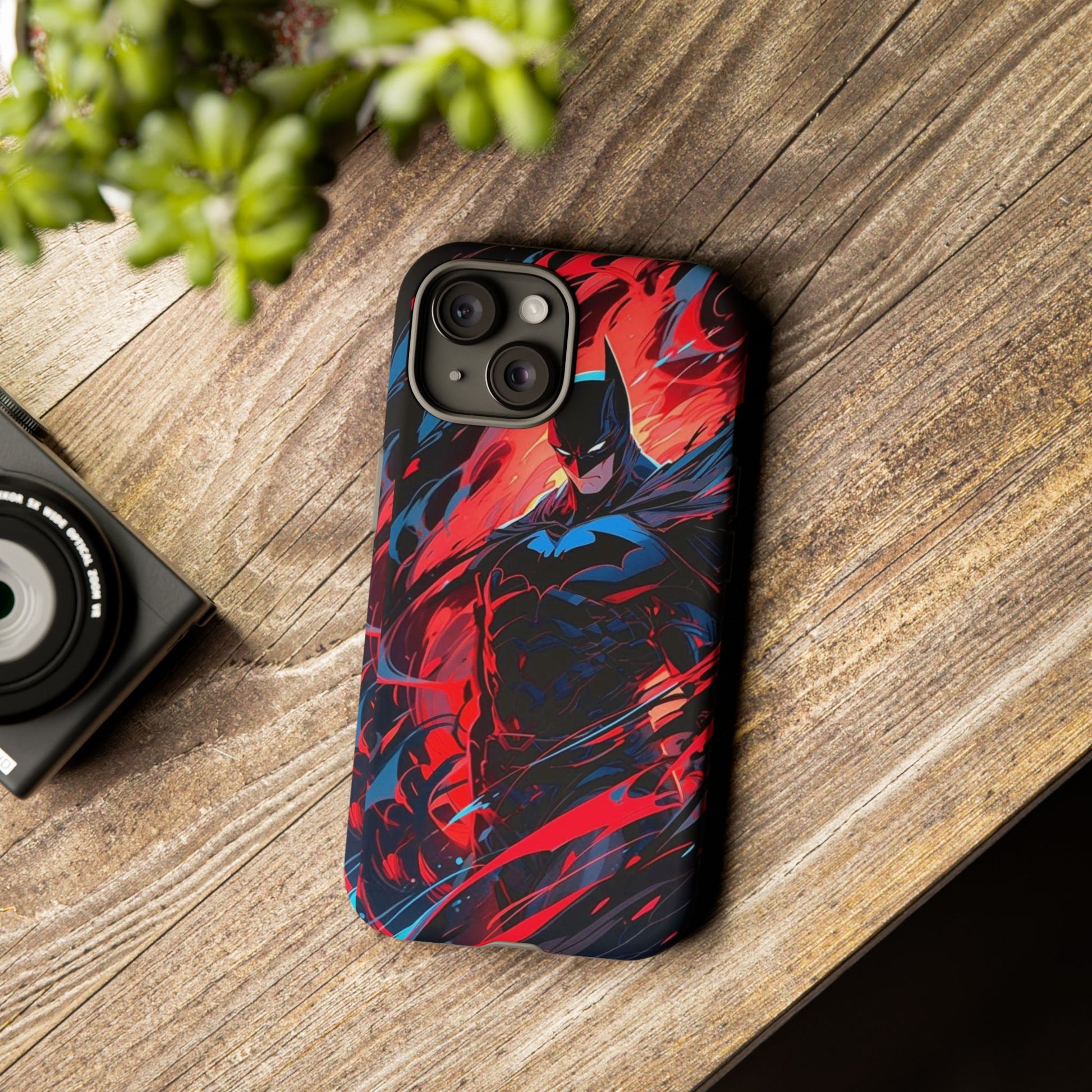 The Dark Knight Batman Art Tough Cases for iPhones, Samsung, and Pixel