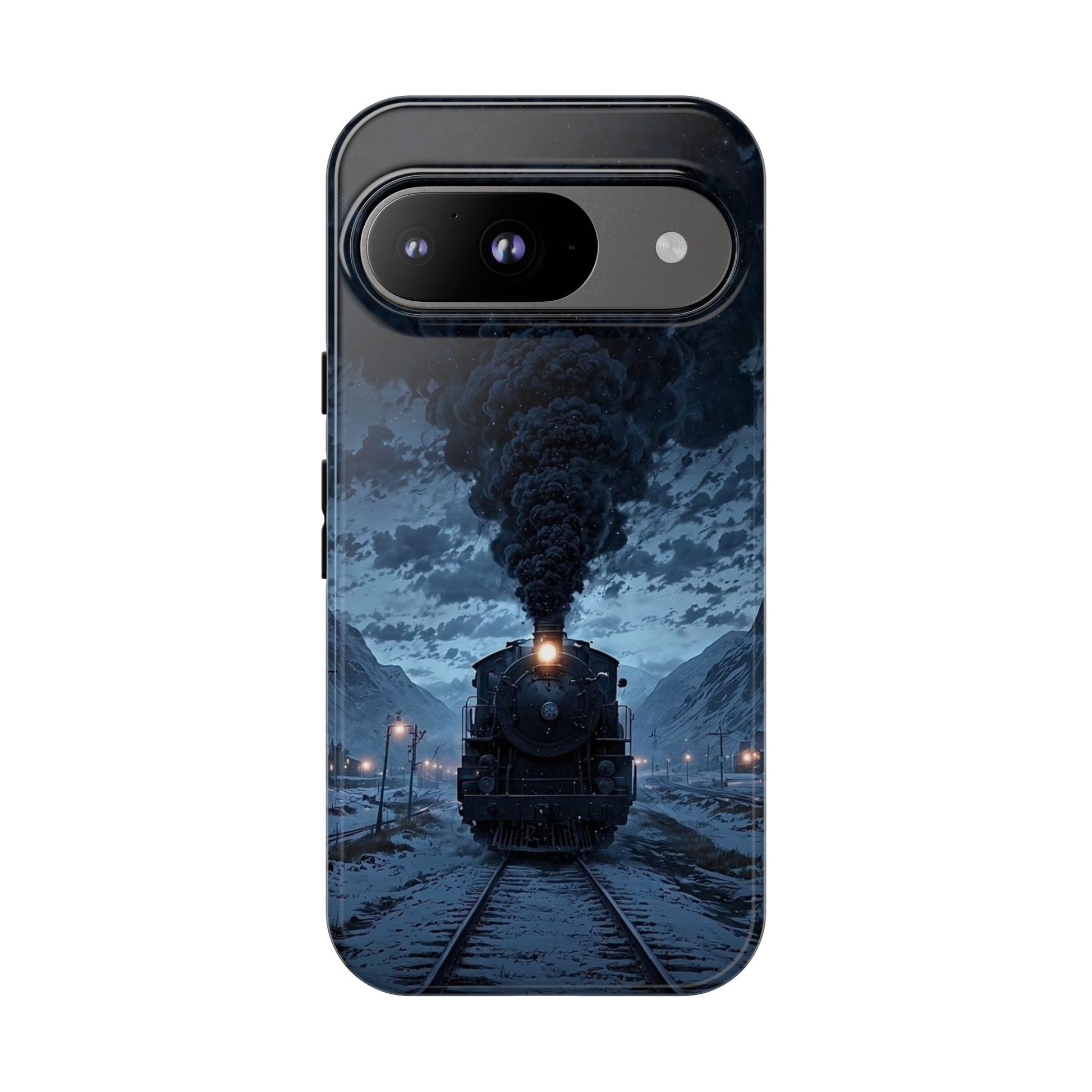 Steam Engine Train Themed Tough Cases for iPhones, Samsung, and Pixel