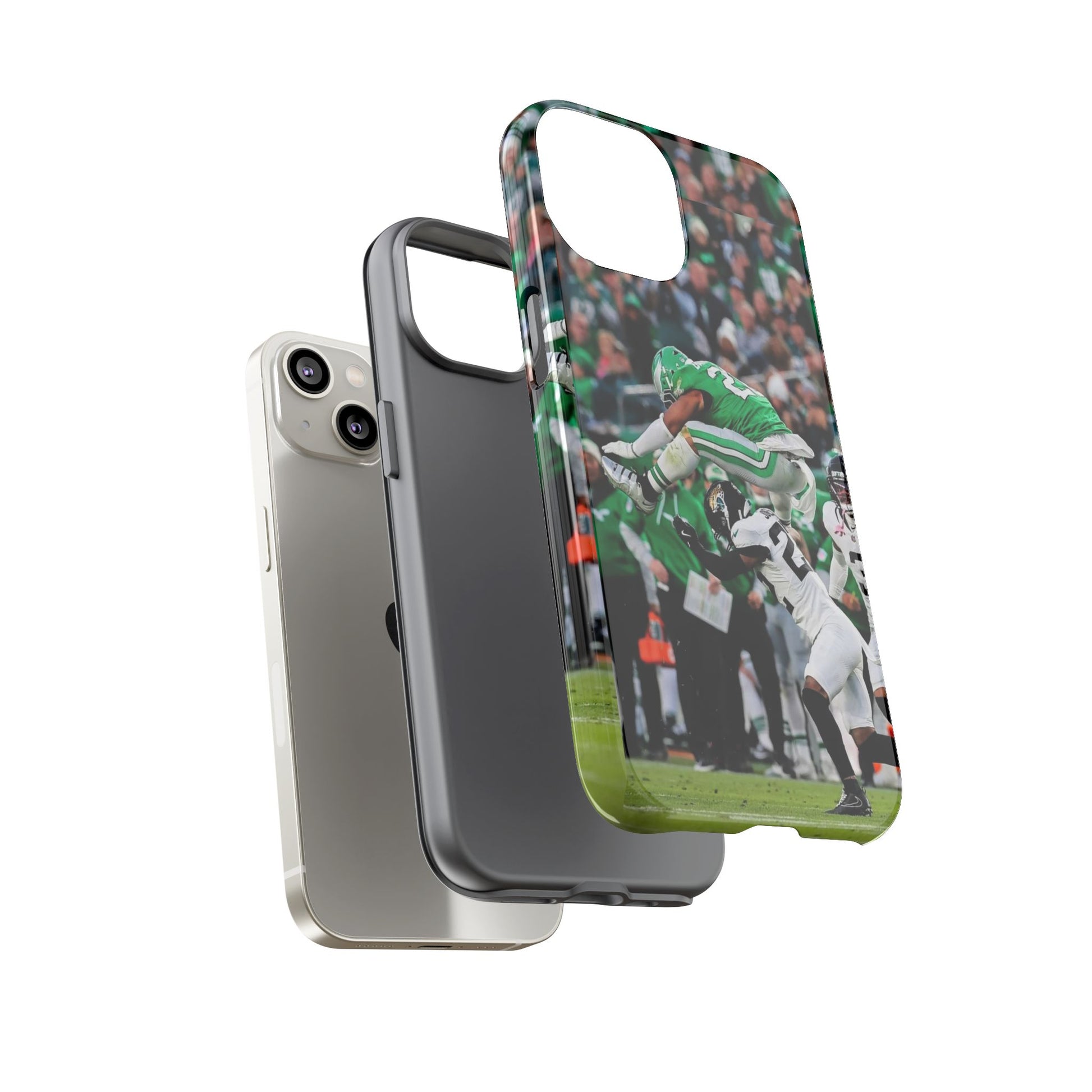 Saquon Barkley The Huddle Eagles Football Tough Cases for iPhones, Samsung, and Pixel