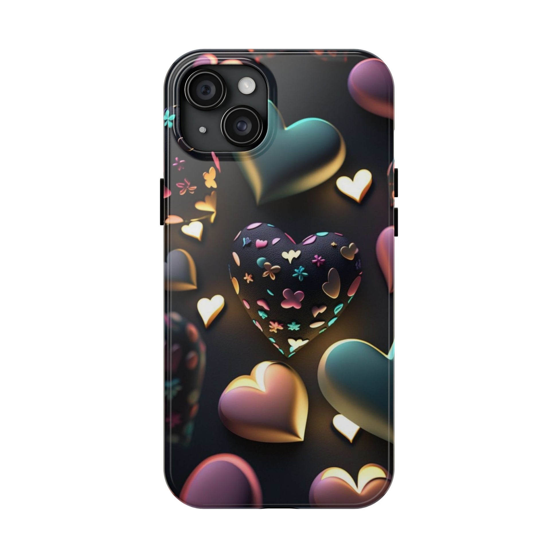 Floating Hearts Themed Tough Phone Cases for Iphones & Samsung Phones