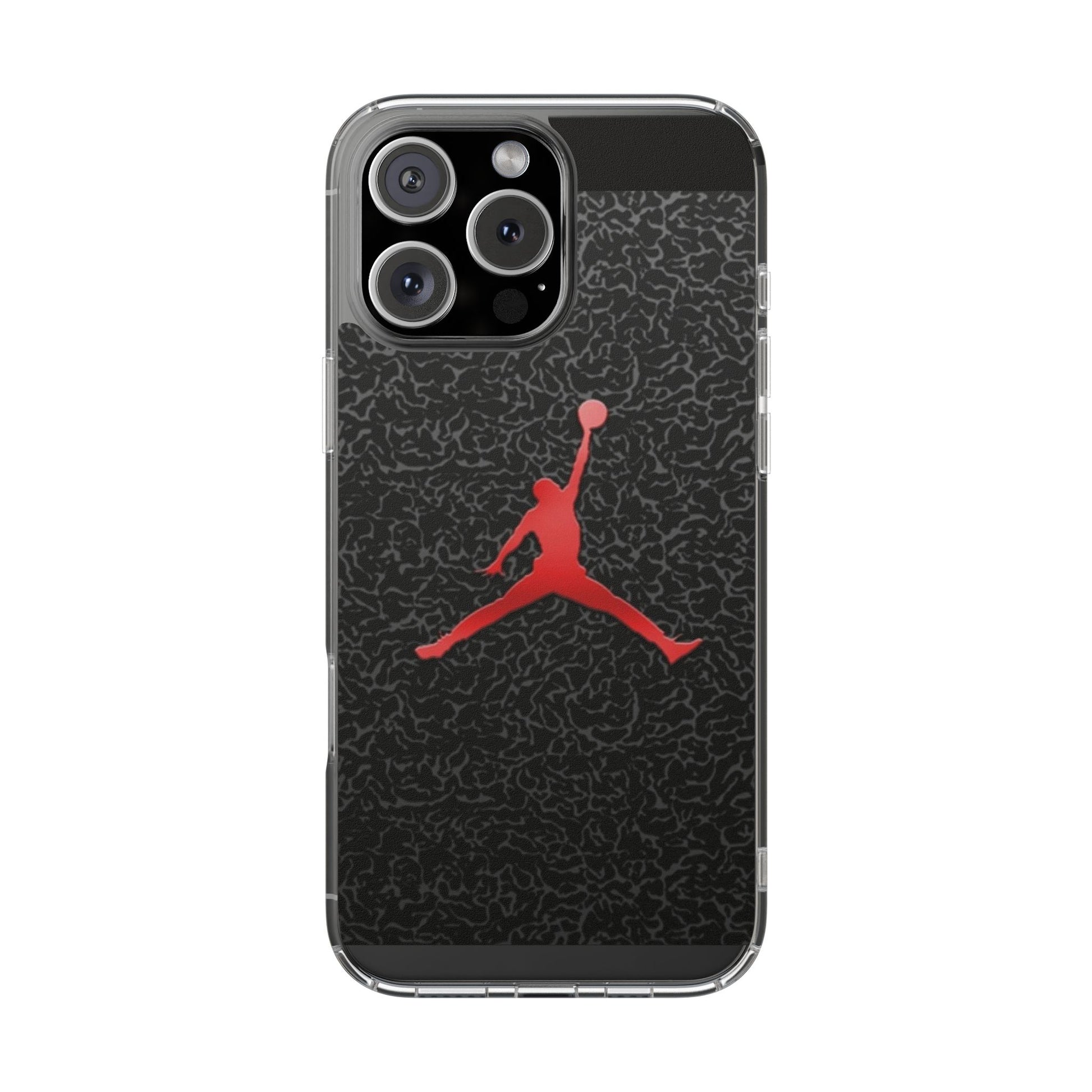 Jump Man Basketball style  Clear Phone Cover