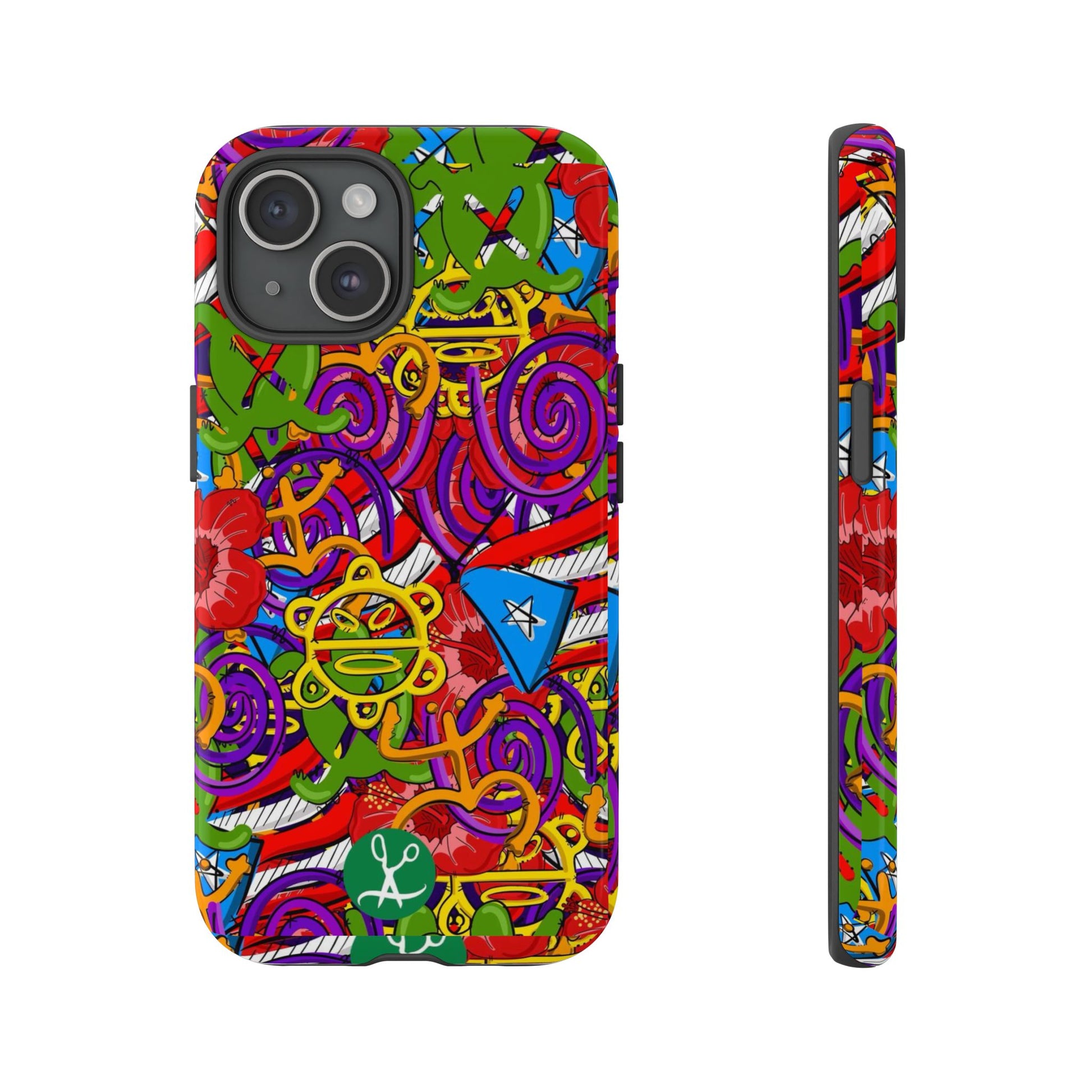 Puerto Rico Taino Tribal Art Tough Cases for iPhones, Samsung, and Pixel