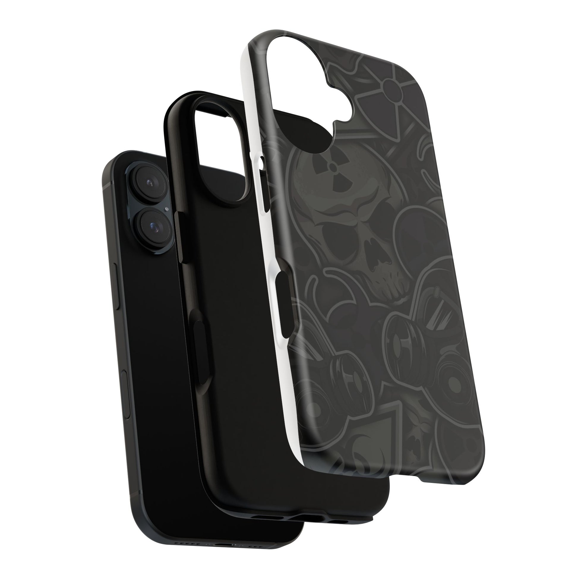 Tough Cases Phone Case, Edgy Skull Design Phone Cover, Gothic Cell Phone Shell